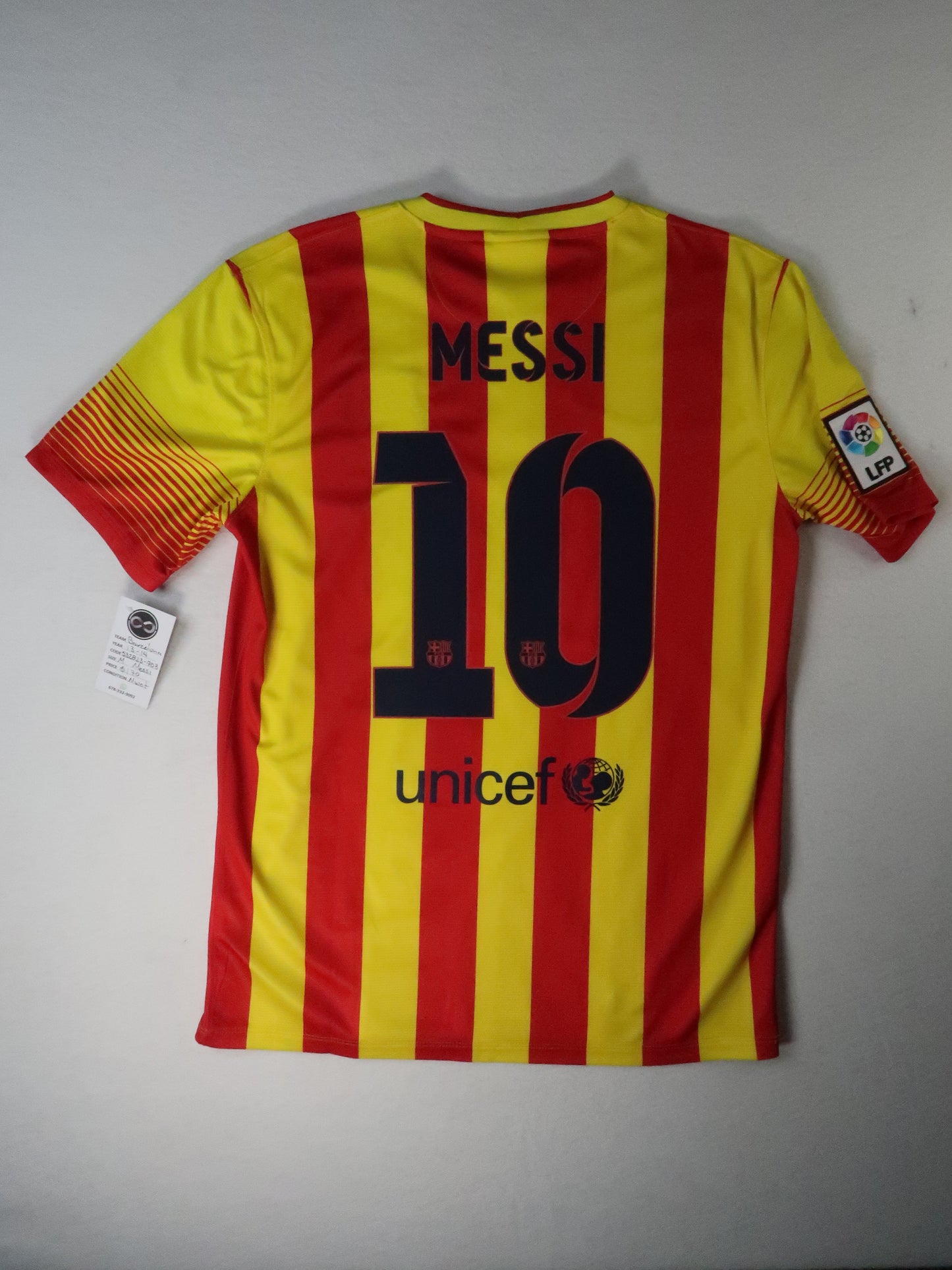 2013-14 Barcelona Messi Away Jersey back