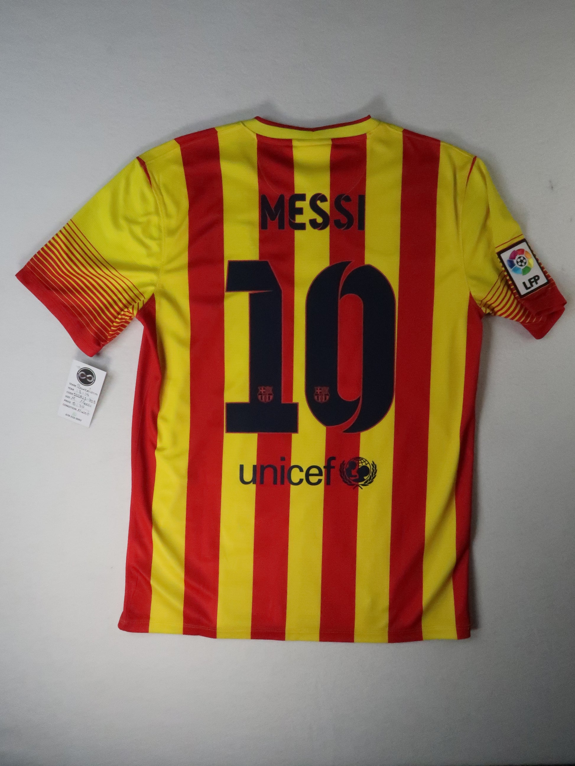 2013-14 Barcelona Messi Away Jersey back
