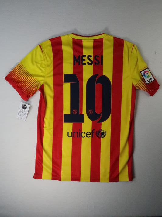 2013-14 Barcelona Messi Away Jersey back