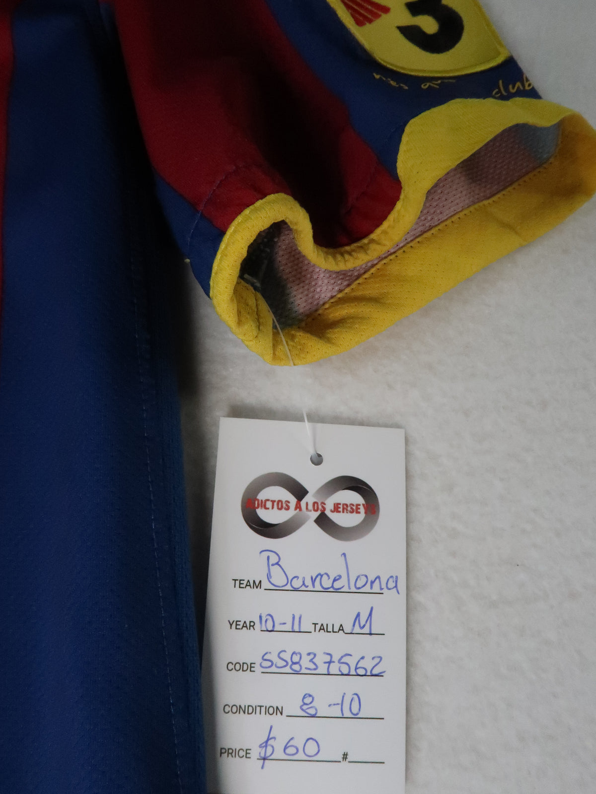 2010-11 Barcelona Home Jersey tag