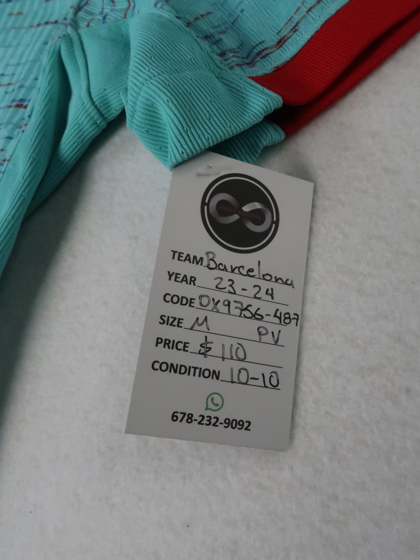 2023-24 Barcelona Player Version Third Jersey tag