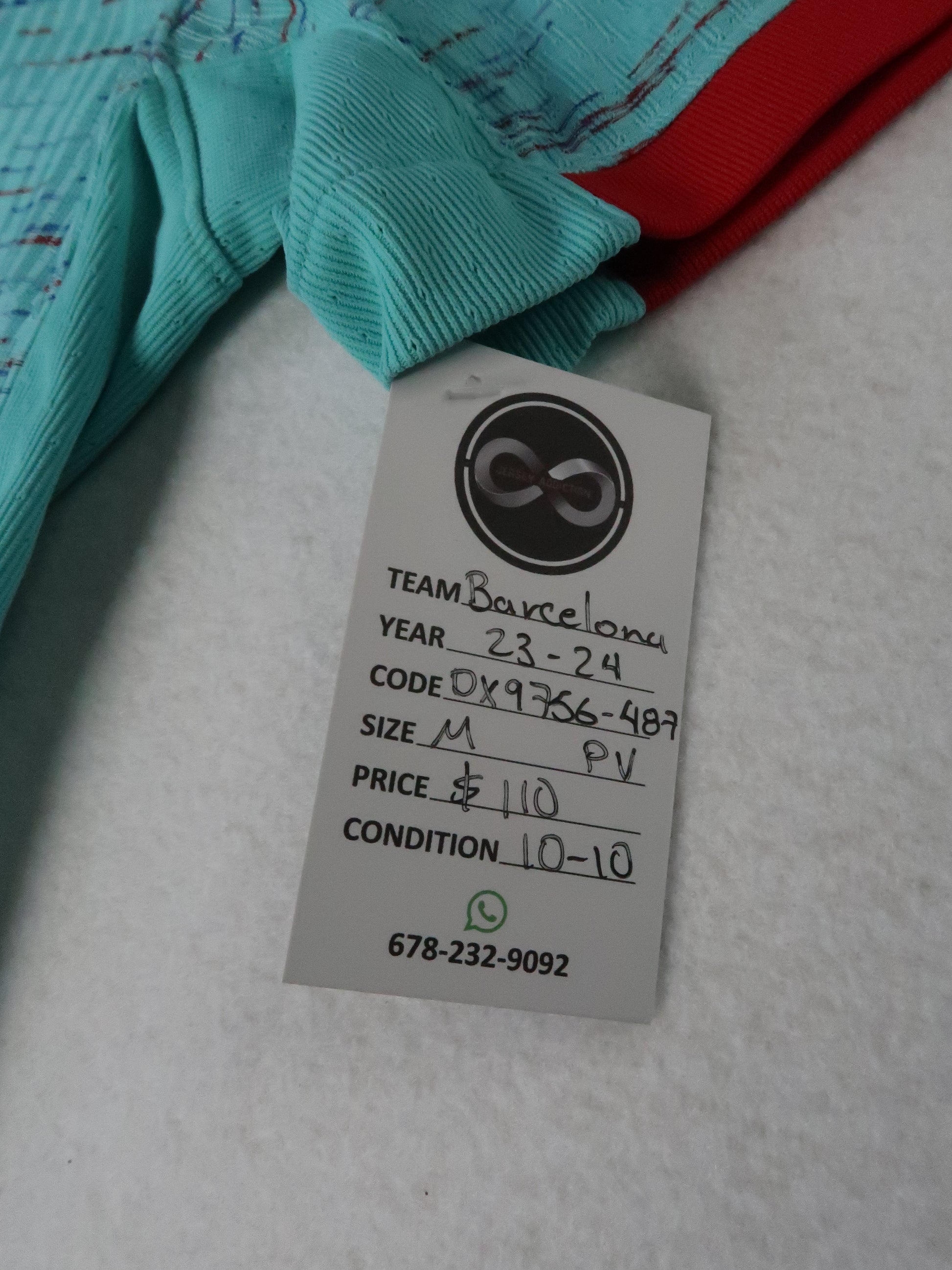 2023-24 Barcelona Player Version Third Jersey tag