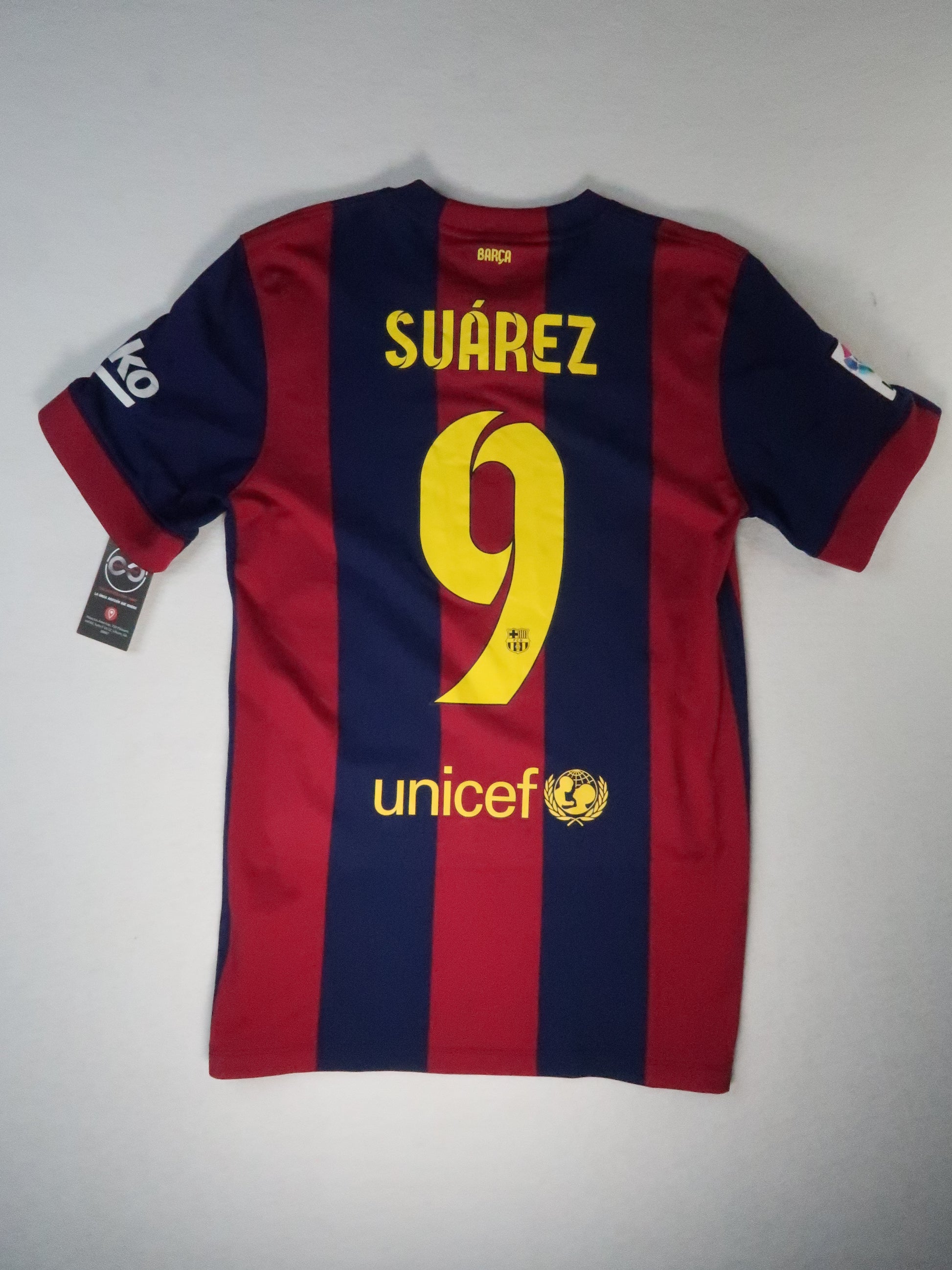 2014-15 Barcelona Suarez Home Jersey back