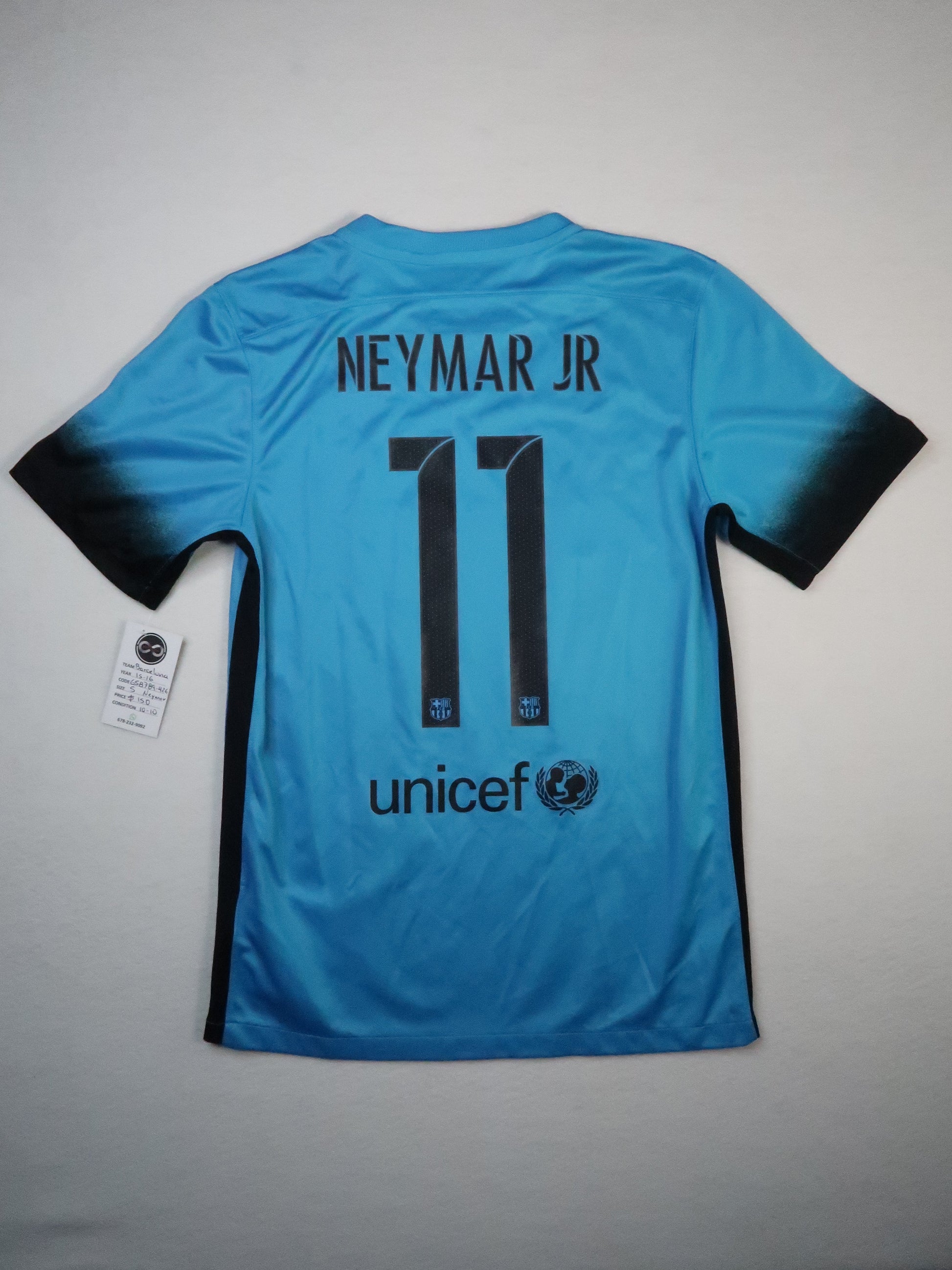 2015-16 Barcelona Neymar Jr Third Jersey back
