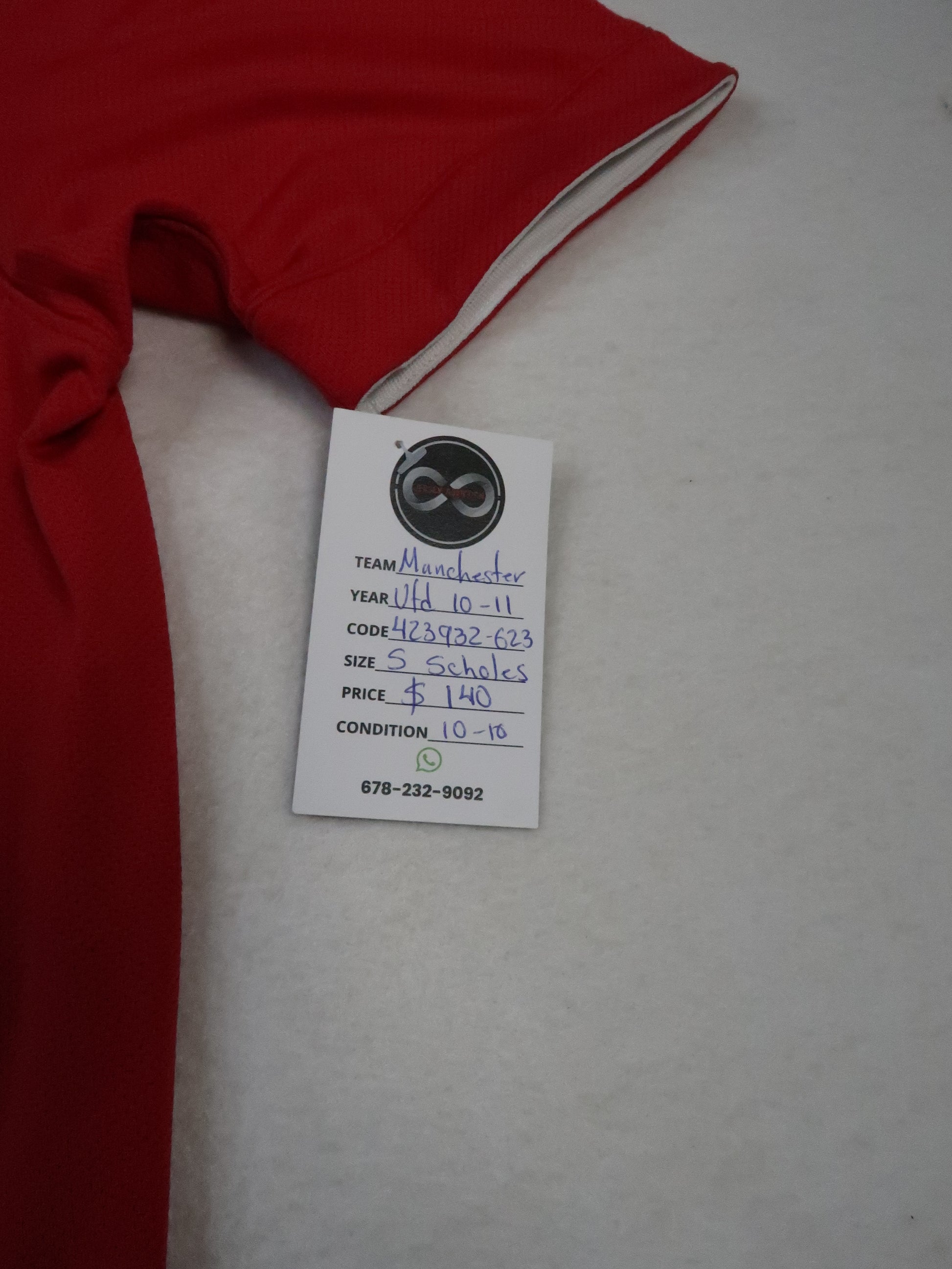 2010-11 Manchester United Scholes Home Jersey tag