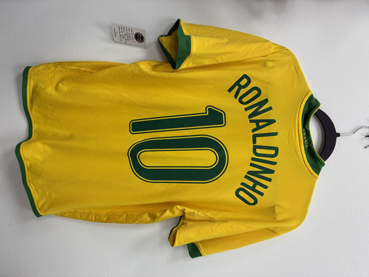 2006 Brazil Retro Home Jersey Large