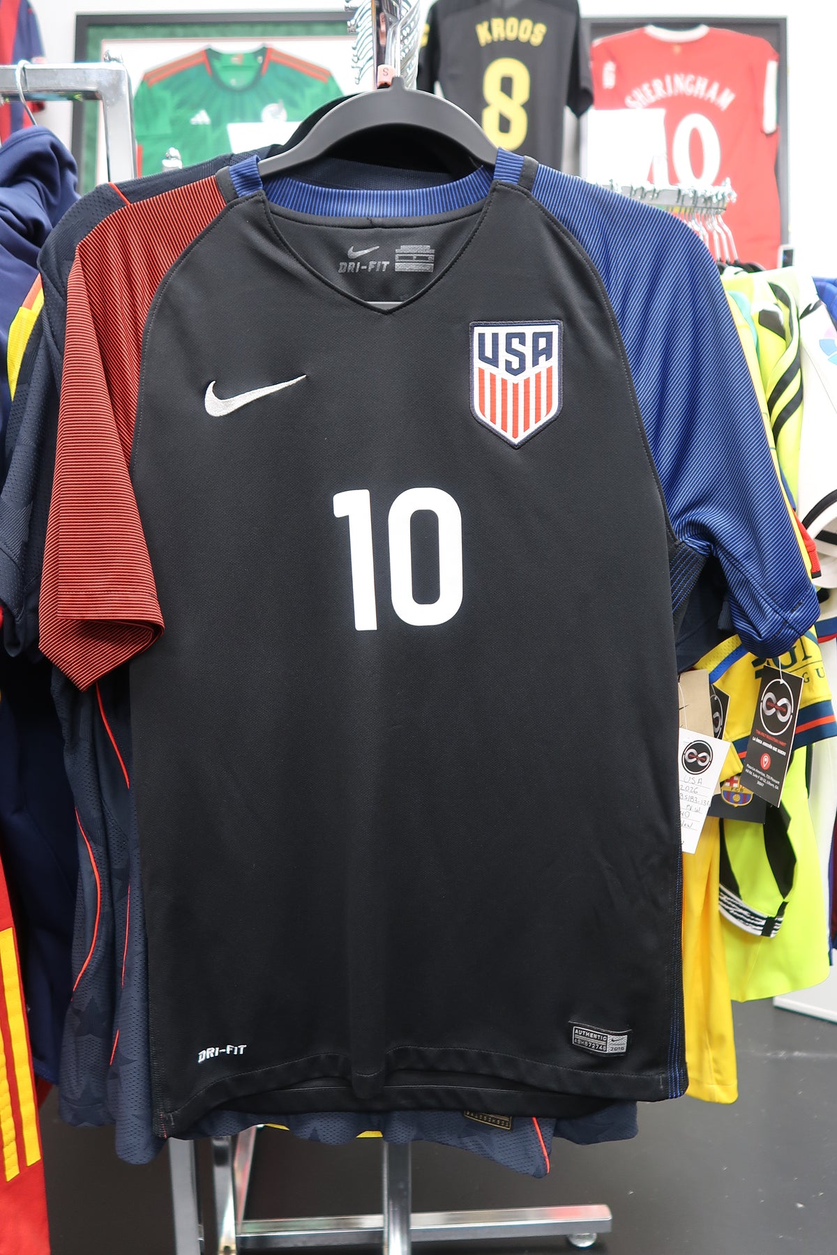 2016 United States Christian Pulisic 10 Away Jersey