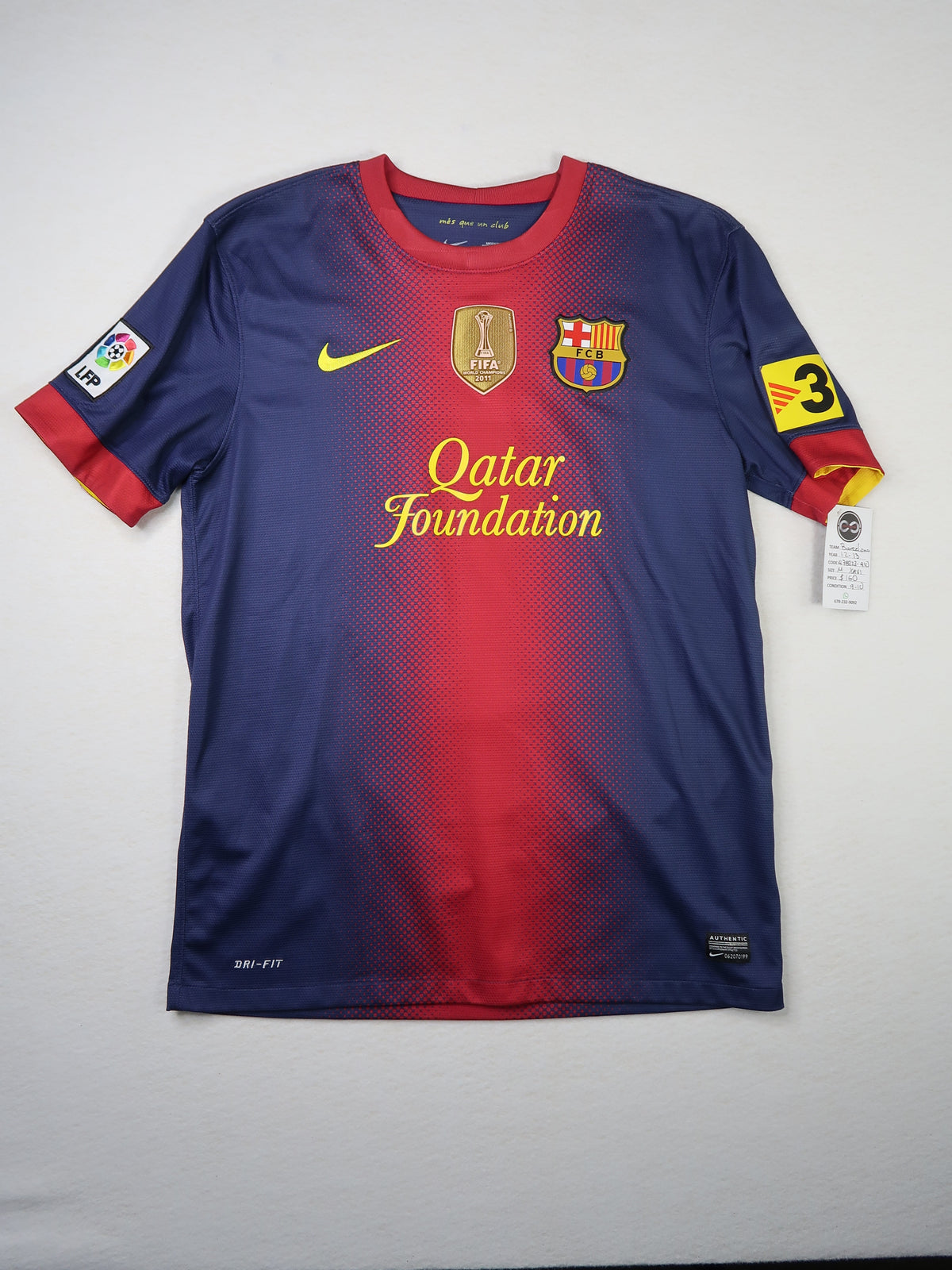 2012-13 Barcelona Xavi Jersey front