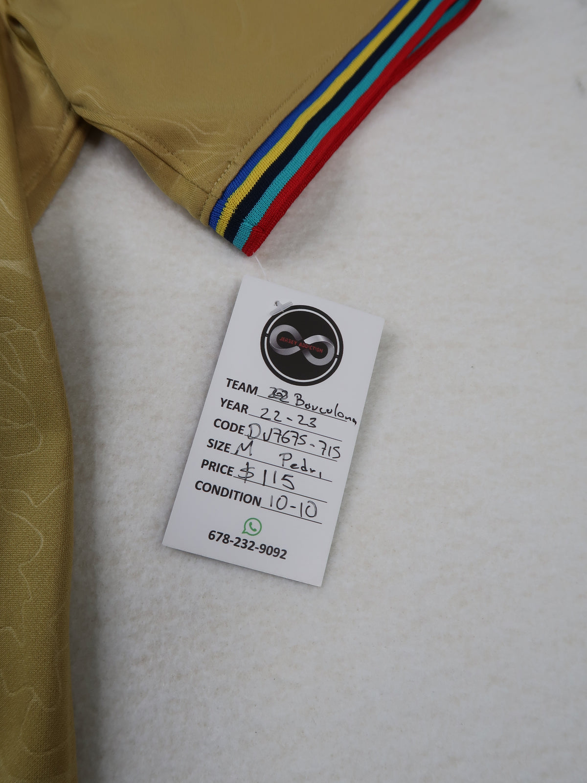 2022-23 Barcelona Pedri Jersey tag