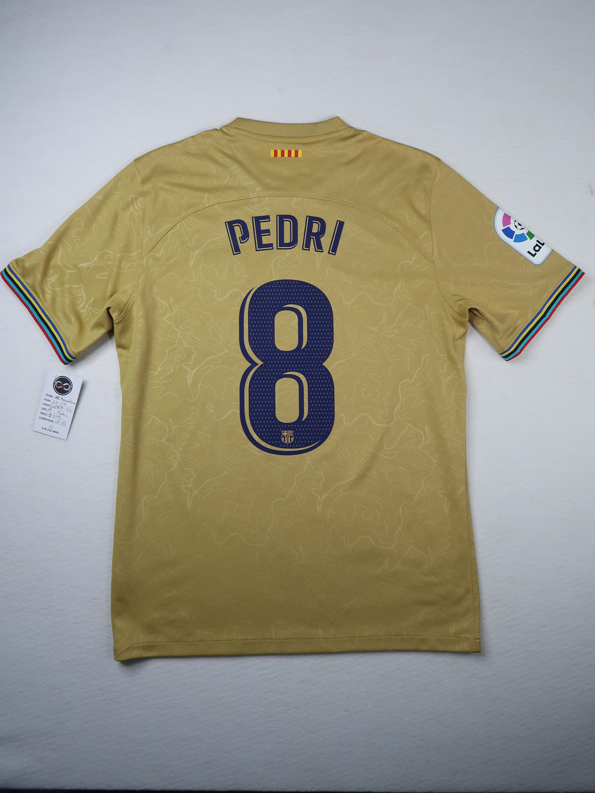 2022-23 Barcelona Pedri Jersey back with nameset