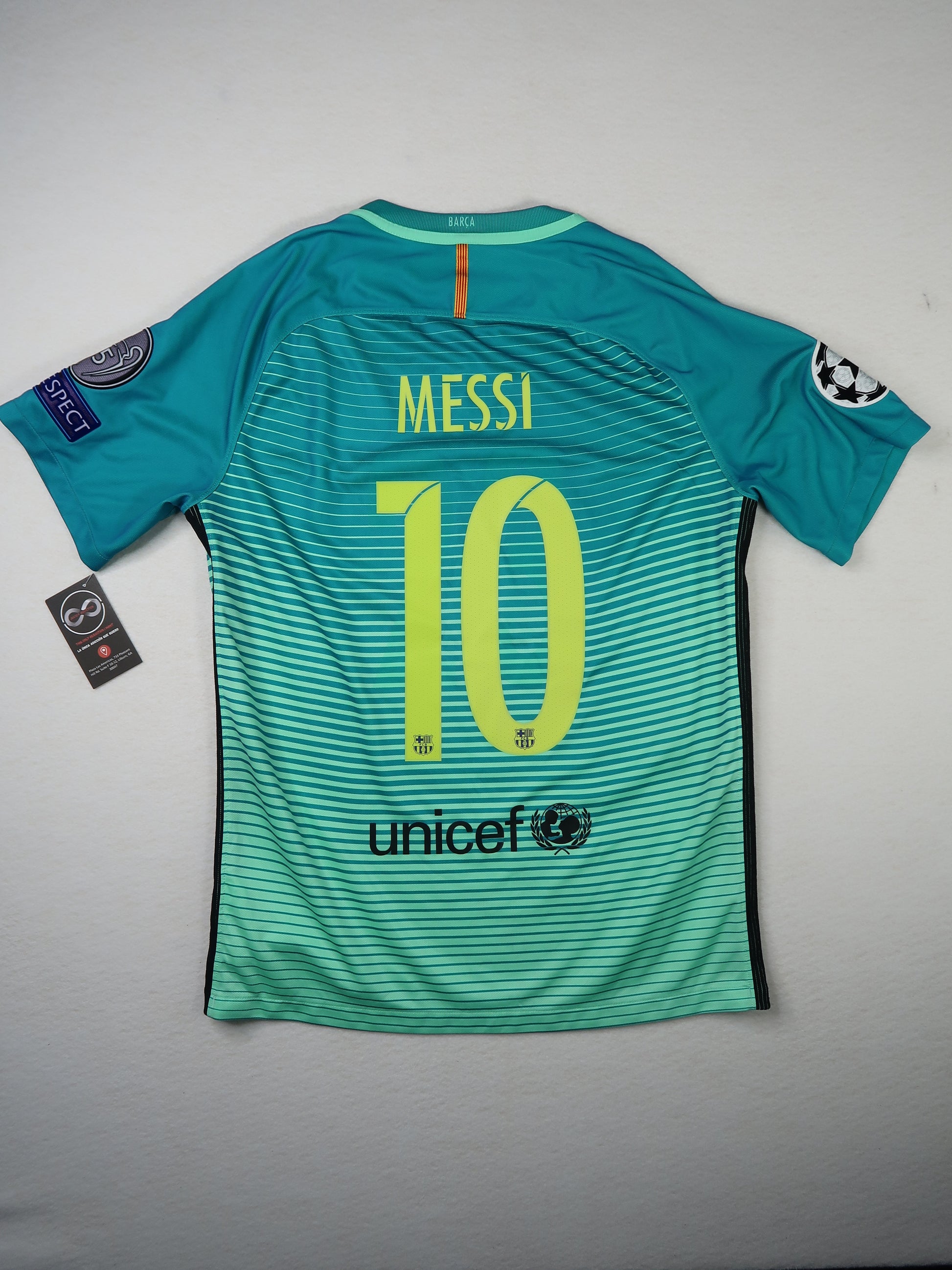 2016-17 Barcelona Messi Third Jersey back with nameset