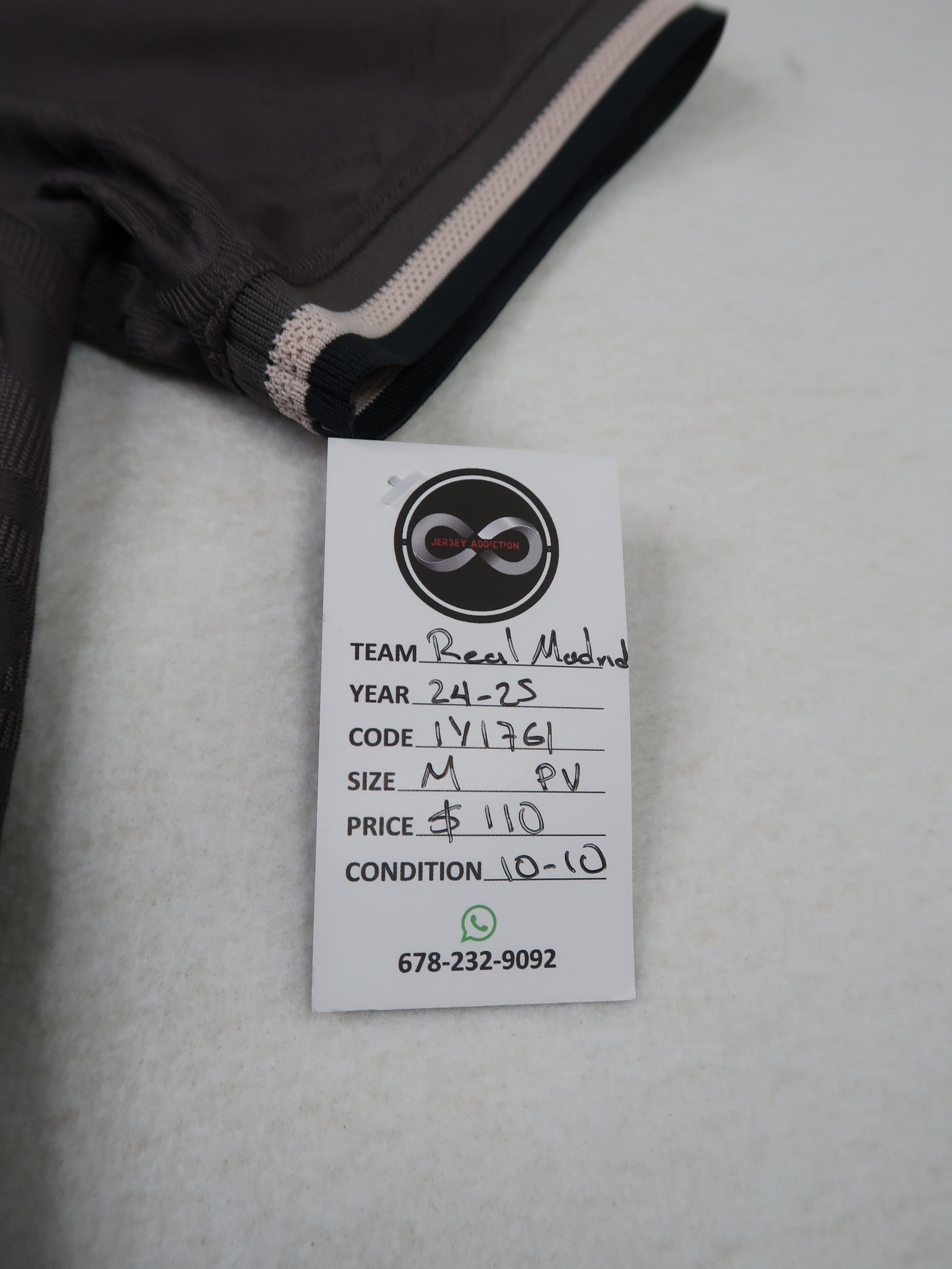 2024-25 Real Madrid Player Version Away Jersey tag