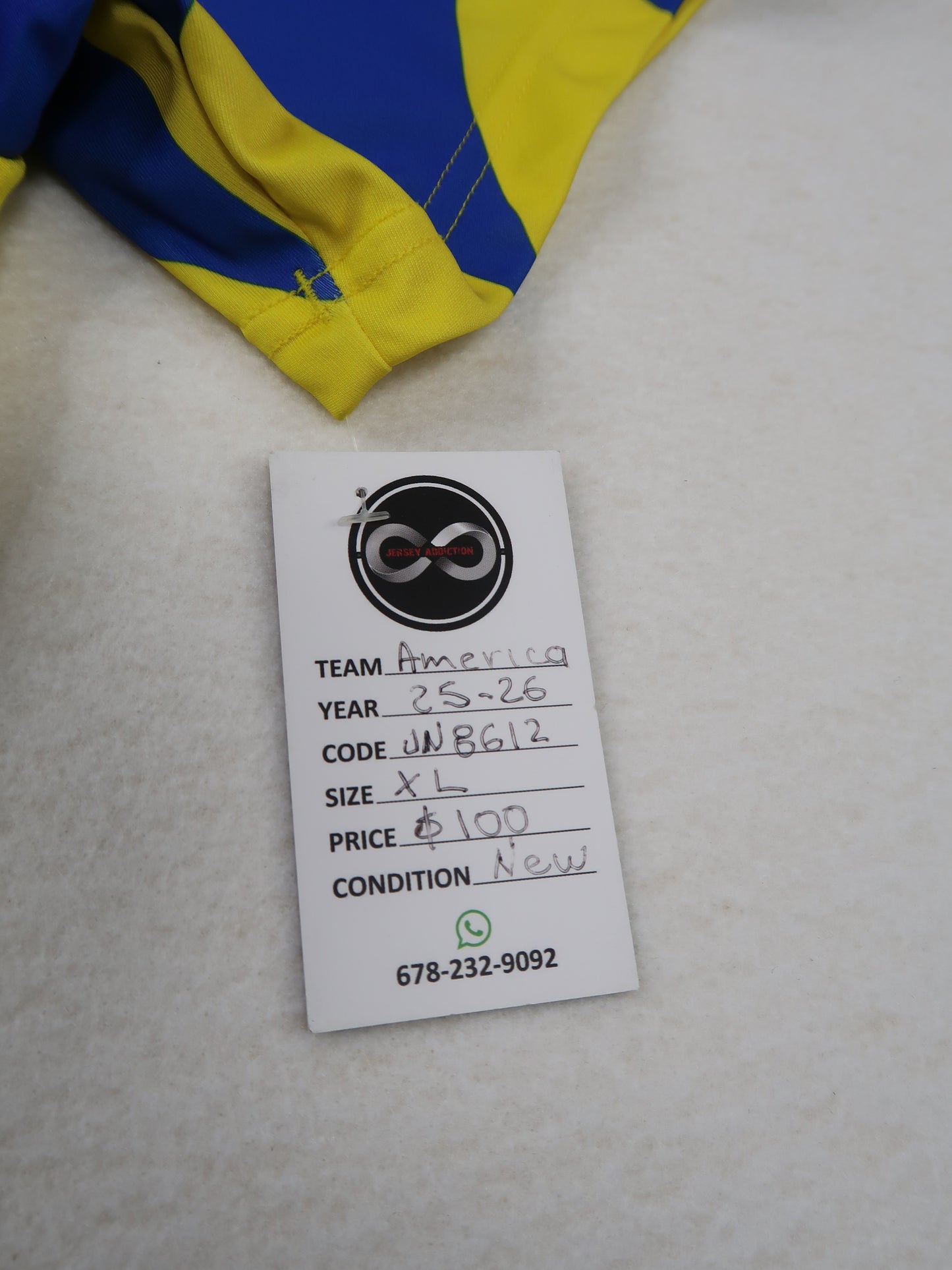 2025-26 Club América Checker Special Edition Jersey tag
