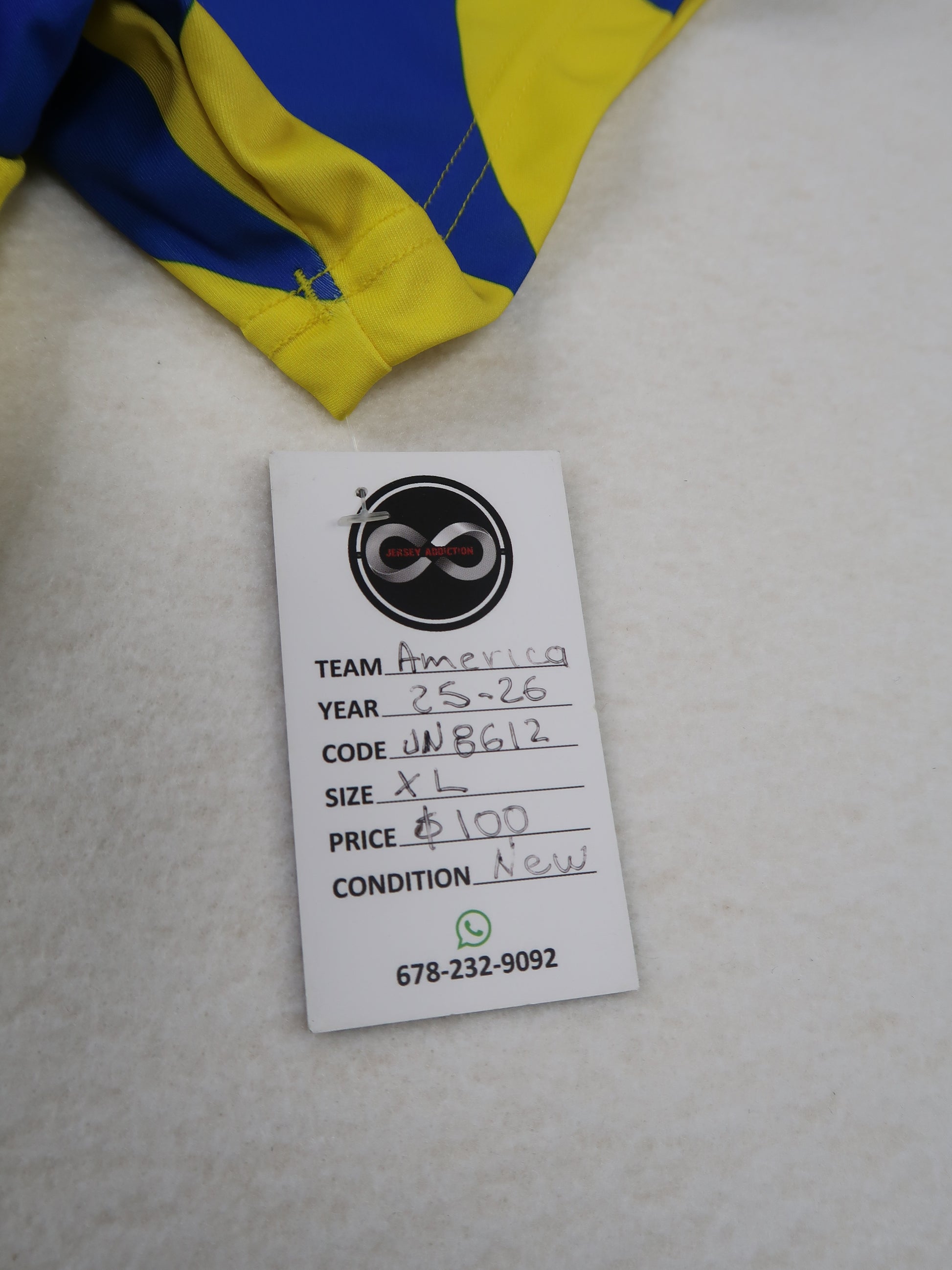 2025-26 Club América Checker Special Edition Jersey tag