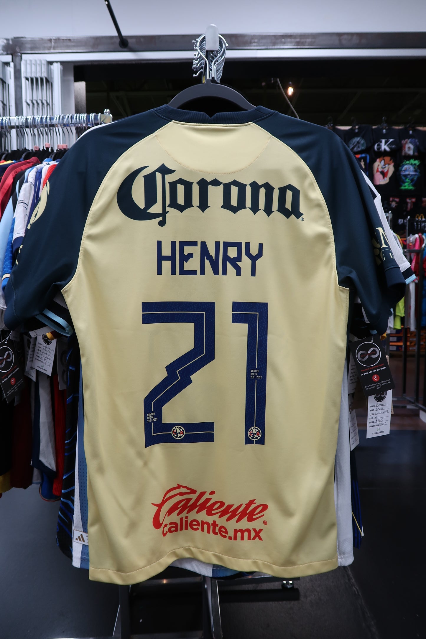 2021-22 Club América Henry 21 Special Edition Home Jersey / M / 10-10