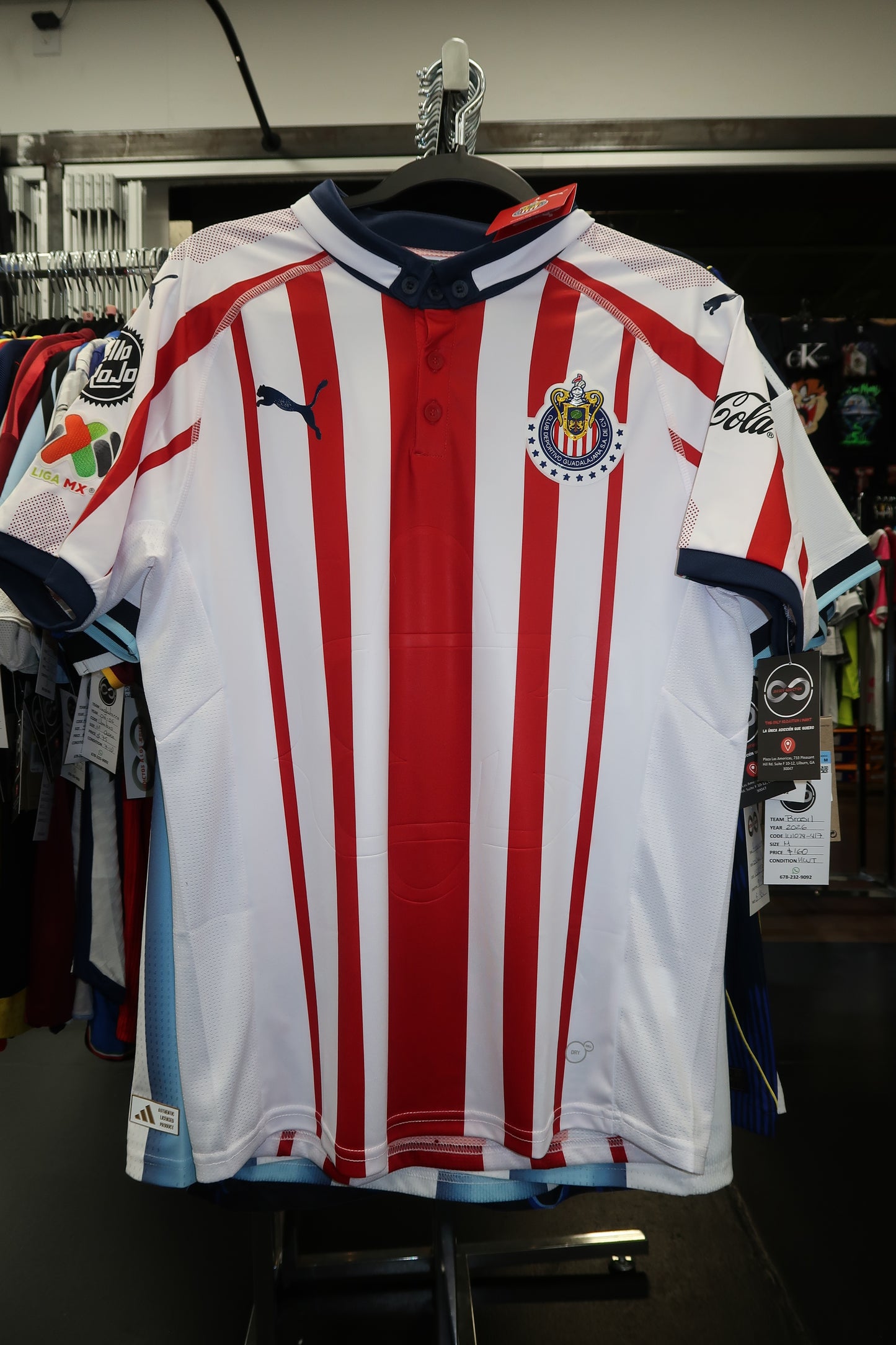 2018-19 Chivas Guadalajara O. Pineda 7 Home Jersey / M / 10-10