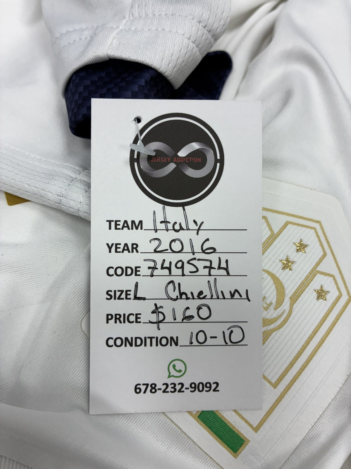 2022 Italy Home Jersey Large