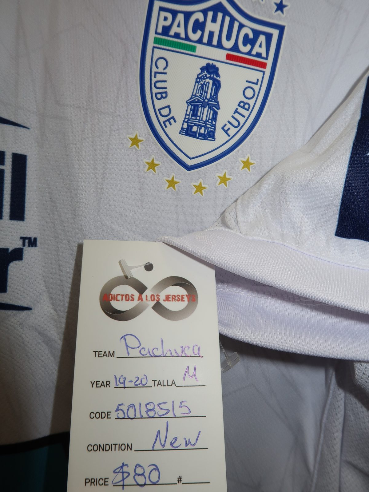 Pachuca CF 2019-20 Home Jersey tag