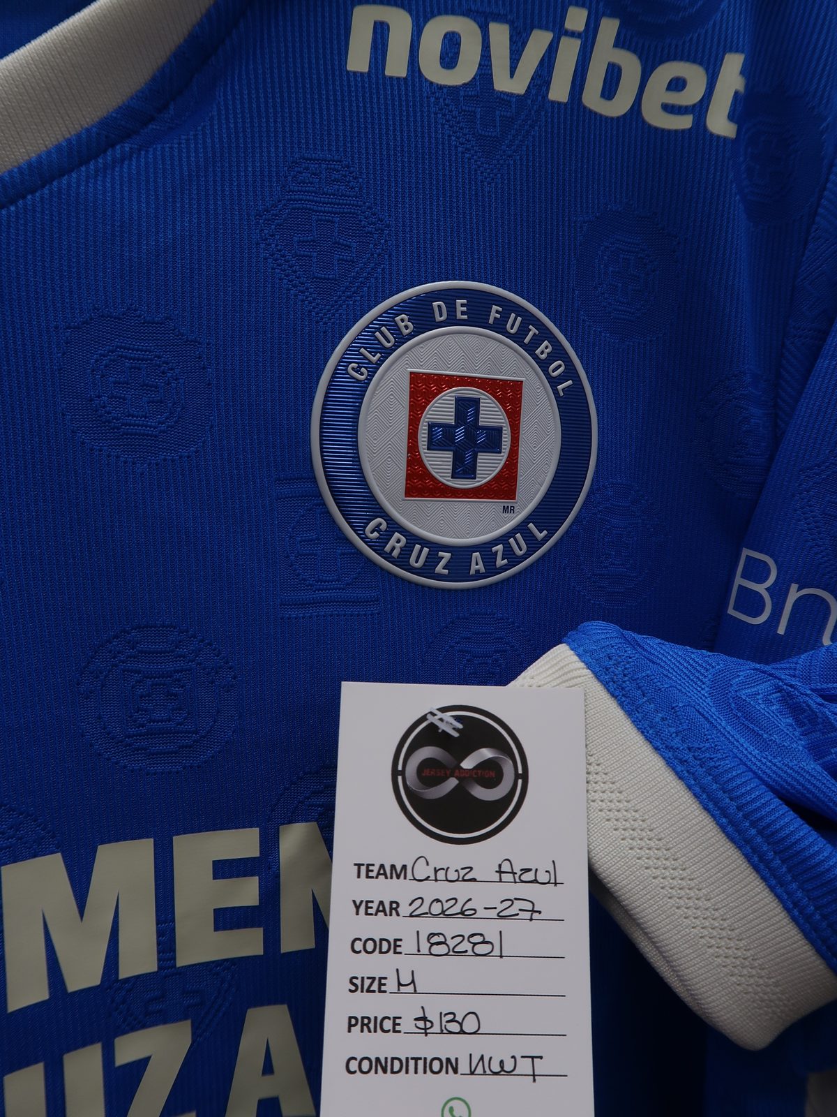 Cruz Azul 2026-27 Home Jersey tag