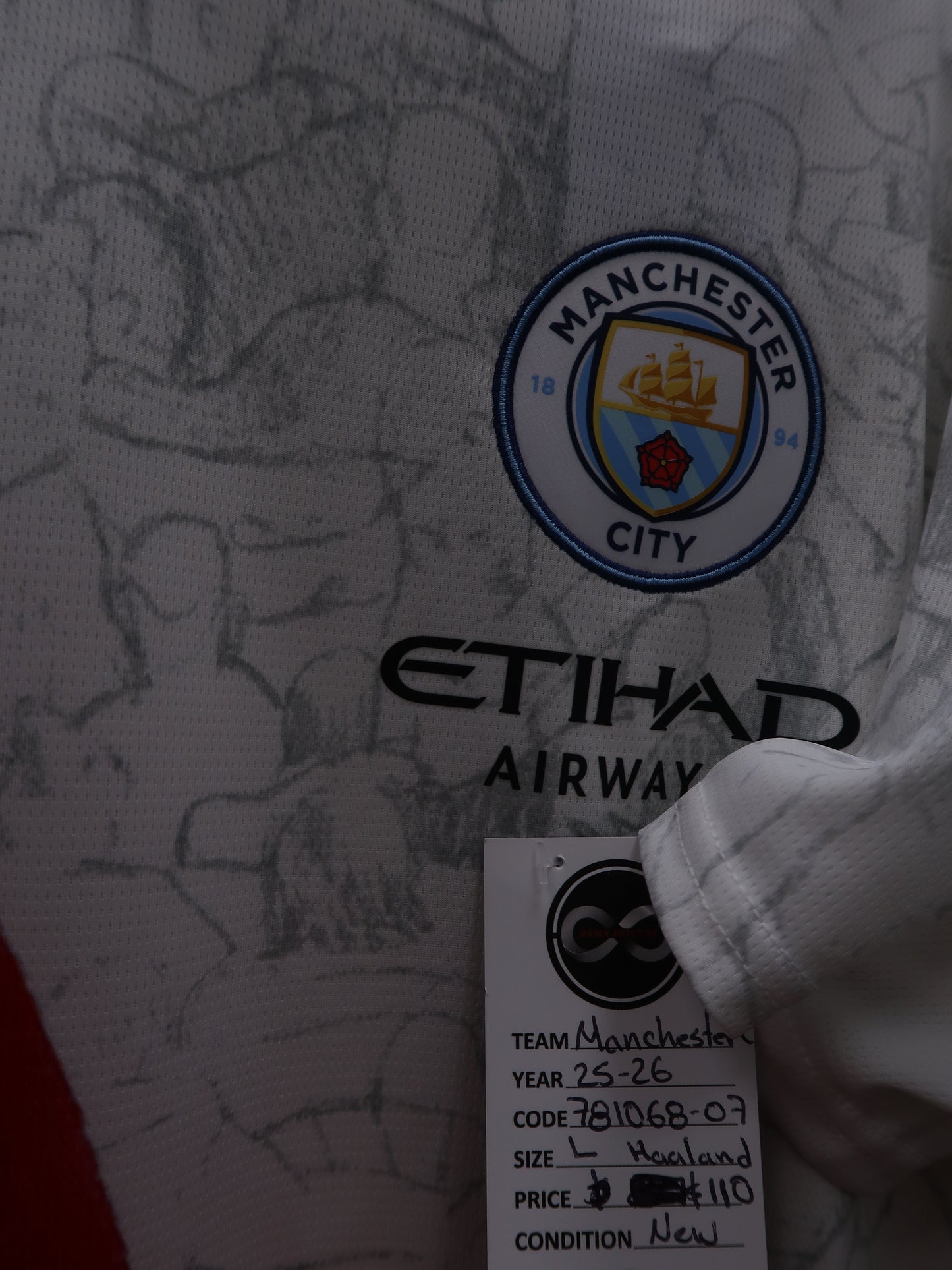 2025-26 Manchester City Haaland Special Edition Jersey / Large / New
