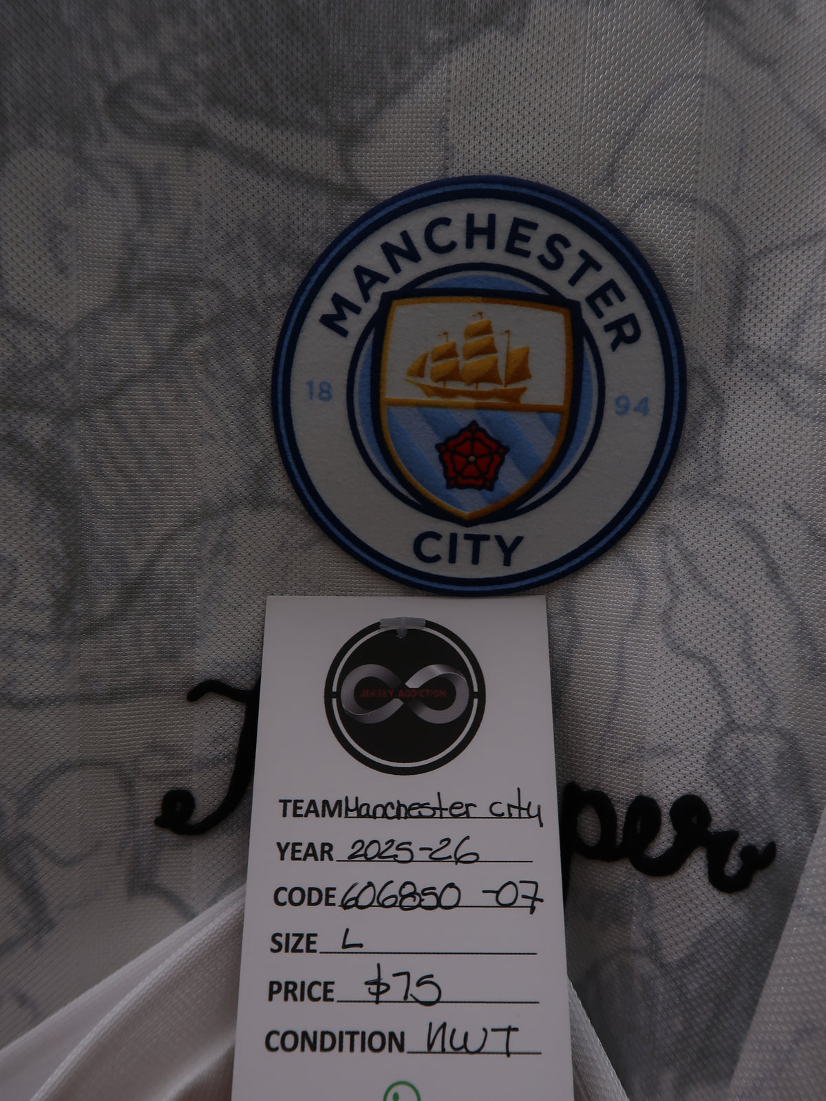 2025-26 Manchester City Special Edition Long Sleeve Jersey tag