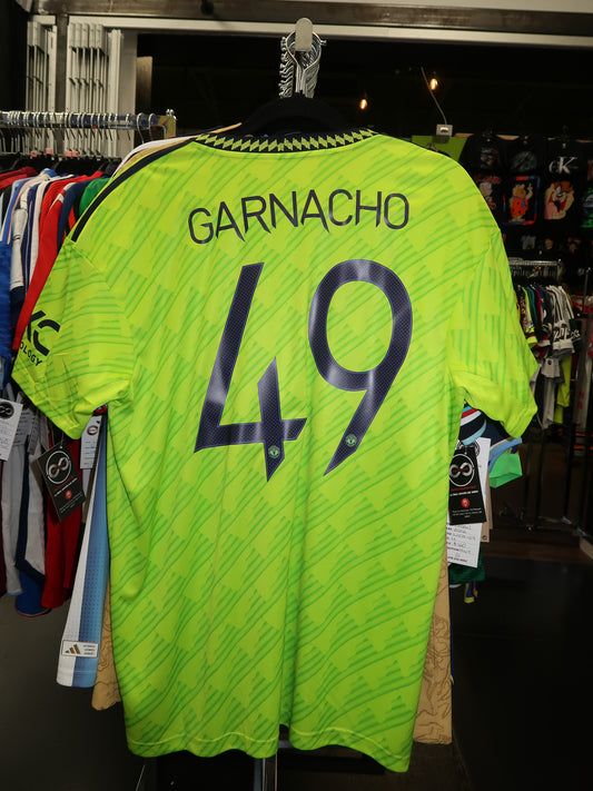2022-23 Manchester United Garnacho 49 Away Jersey name