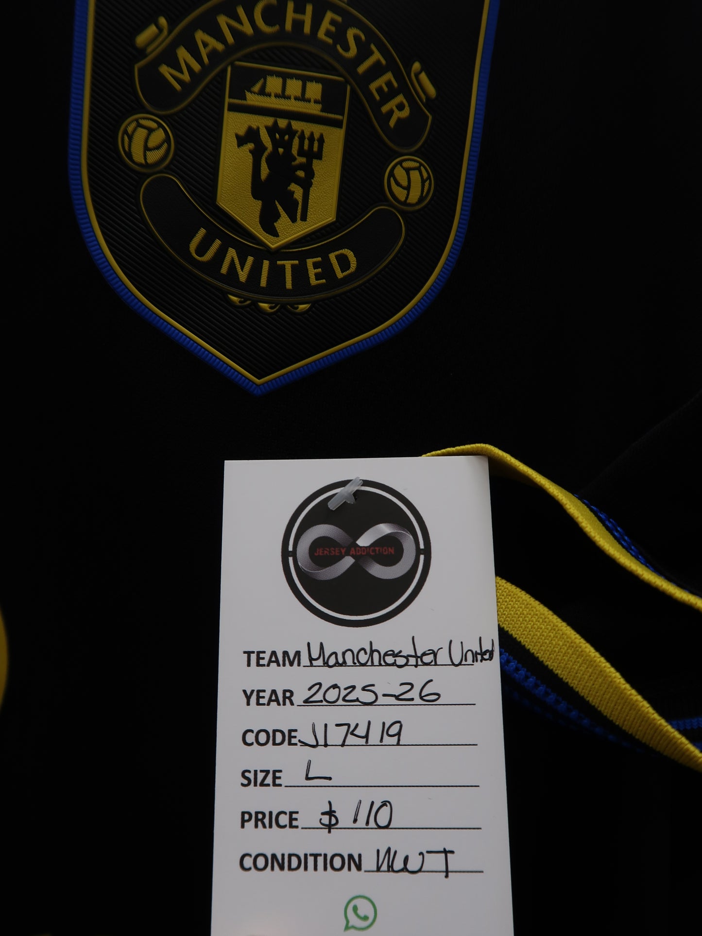 2025-26 Manchester United Away Jersey tag
