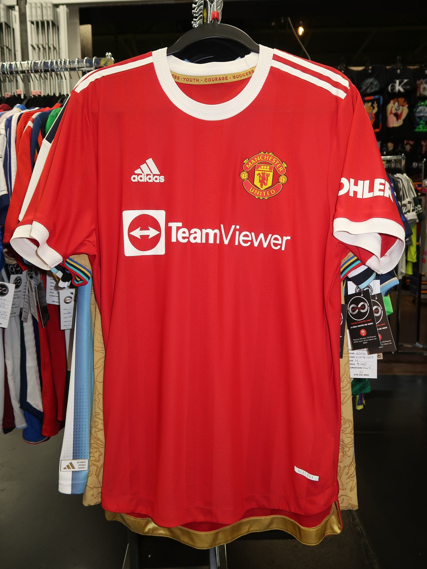 2021-22 Manchester United Ronaldo Home Jersey / Large / 10/10