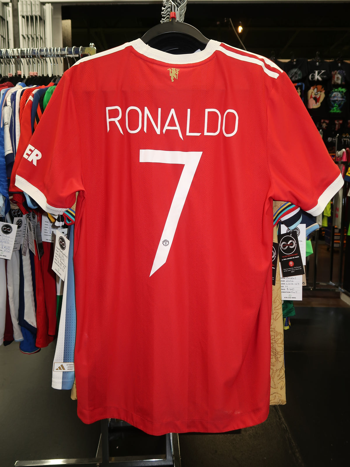 2021-22 Manchester United Ronaldo Home Jersey / Large / 10/10