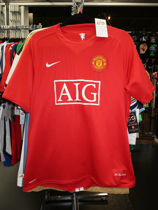 2007-08 Manchester United Retro Home Jersey / Large / 10/10