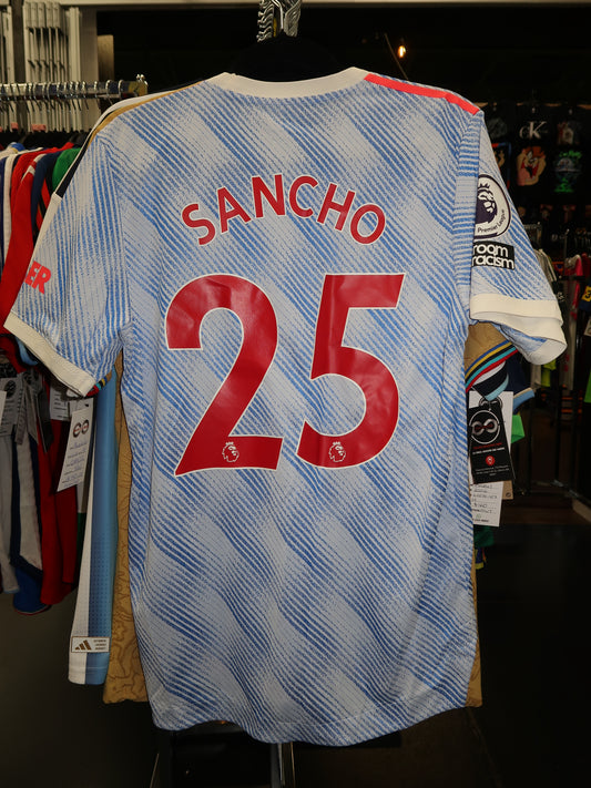 2021-22 Manchester United Sancho 25 Away Jersey name