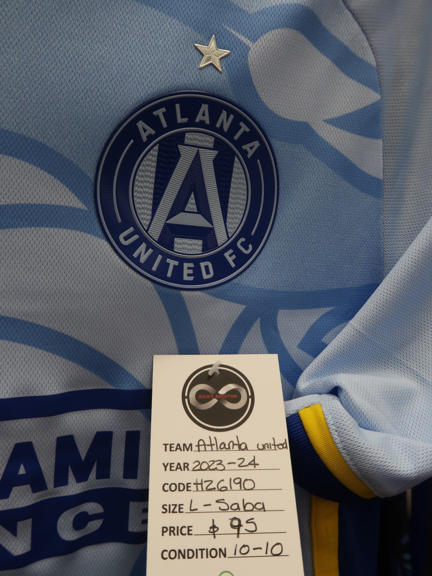 2023-24 Atlanta United Saba 9 Resurgens Jersey tag