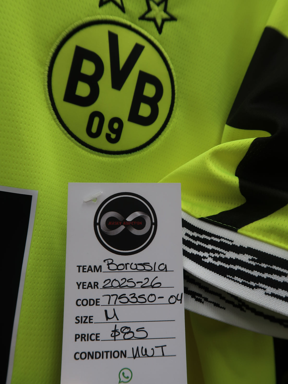 2025-26 Borussia Dortmund Away Jersey tag