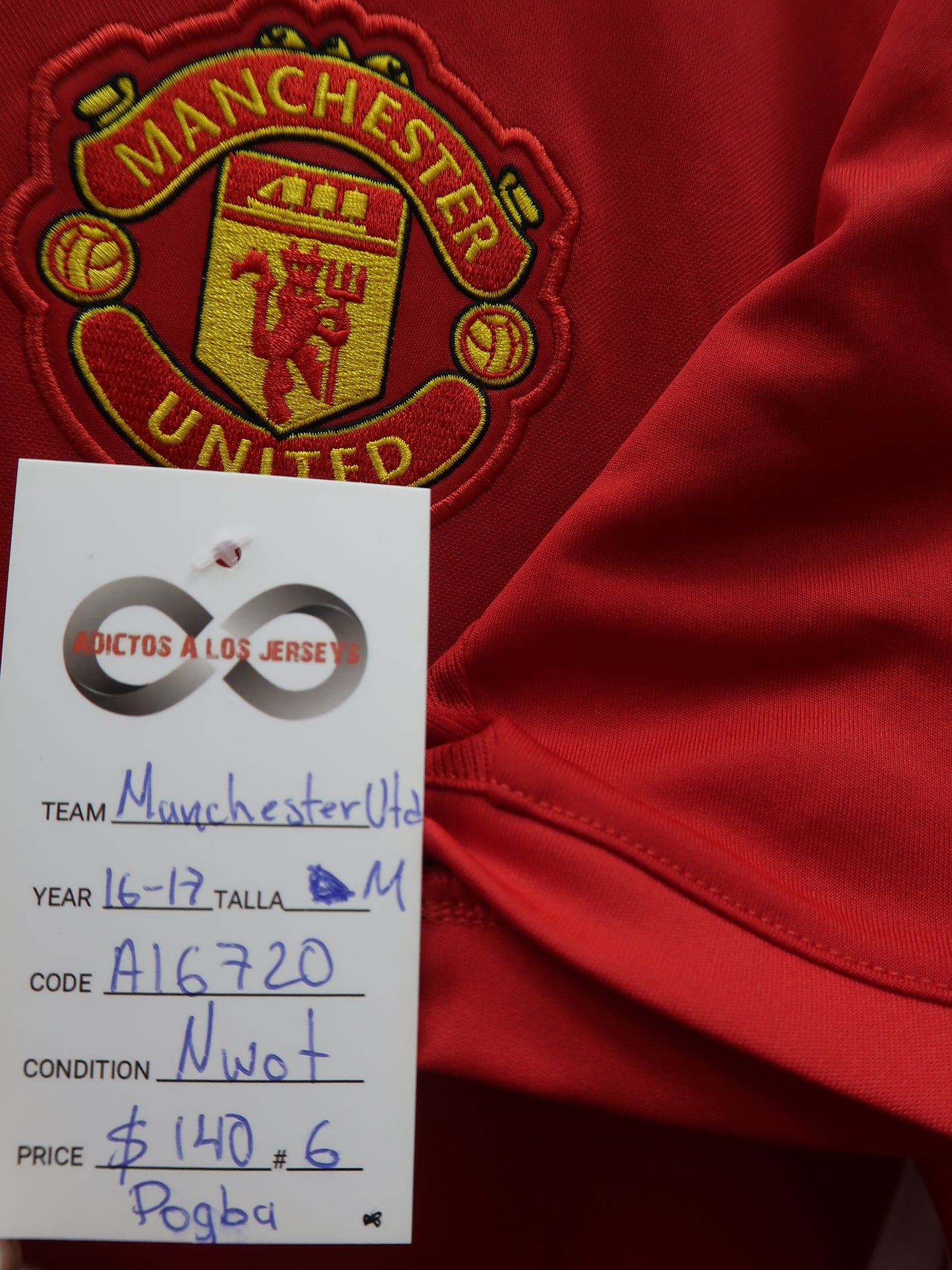 2016-17 Manchester United Pogba 6 Home Jersey