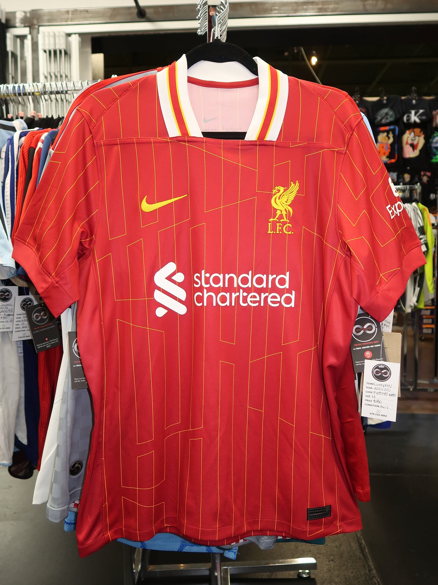 2024-25 Liverpool Thiago 6 Home Jersey M NWT