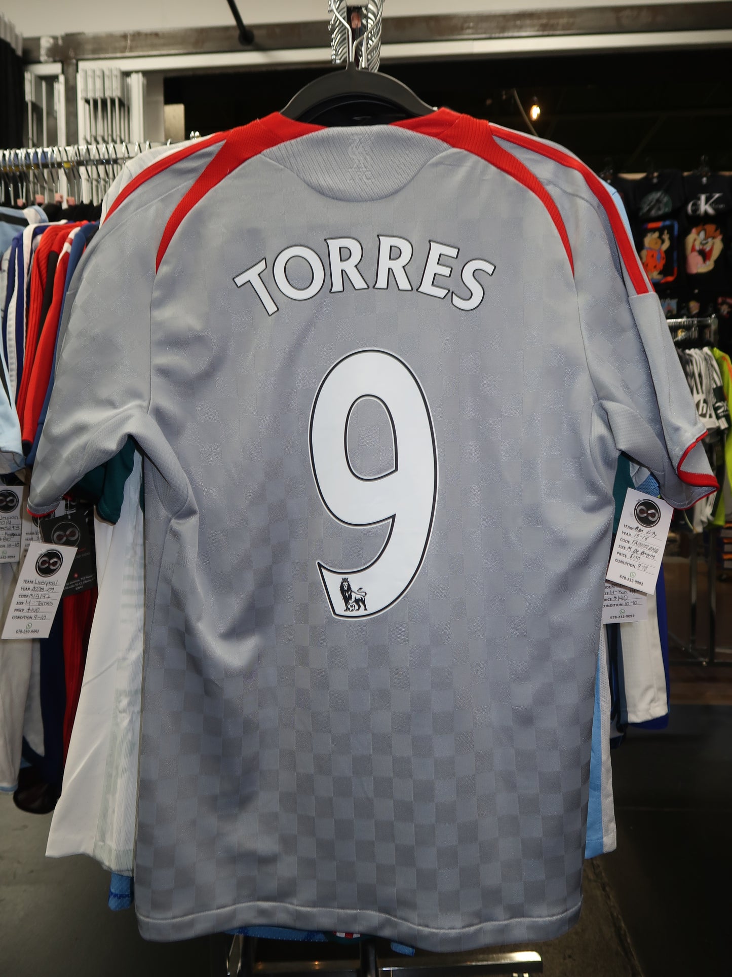 2008-09 Liverpool Torres 9 Away Jersey M 9/10