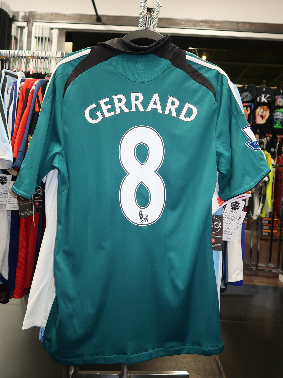2008-09 Liverpool Gerrard 8 Third Jersey M 9/10
