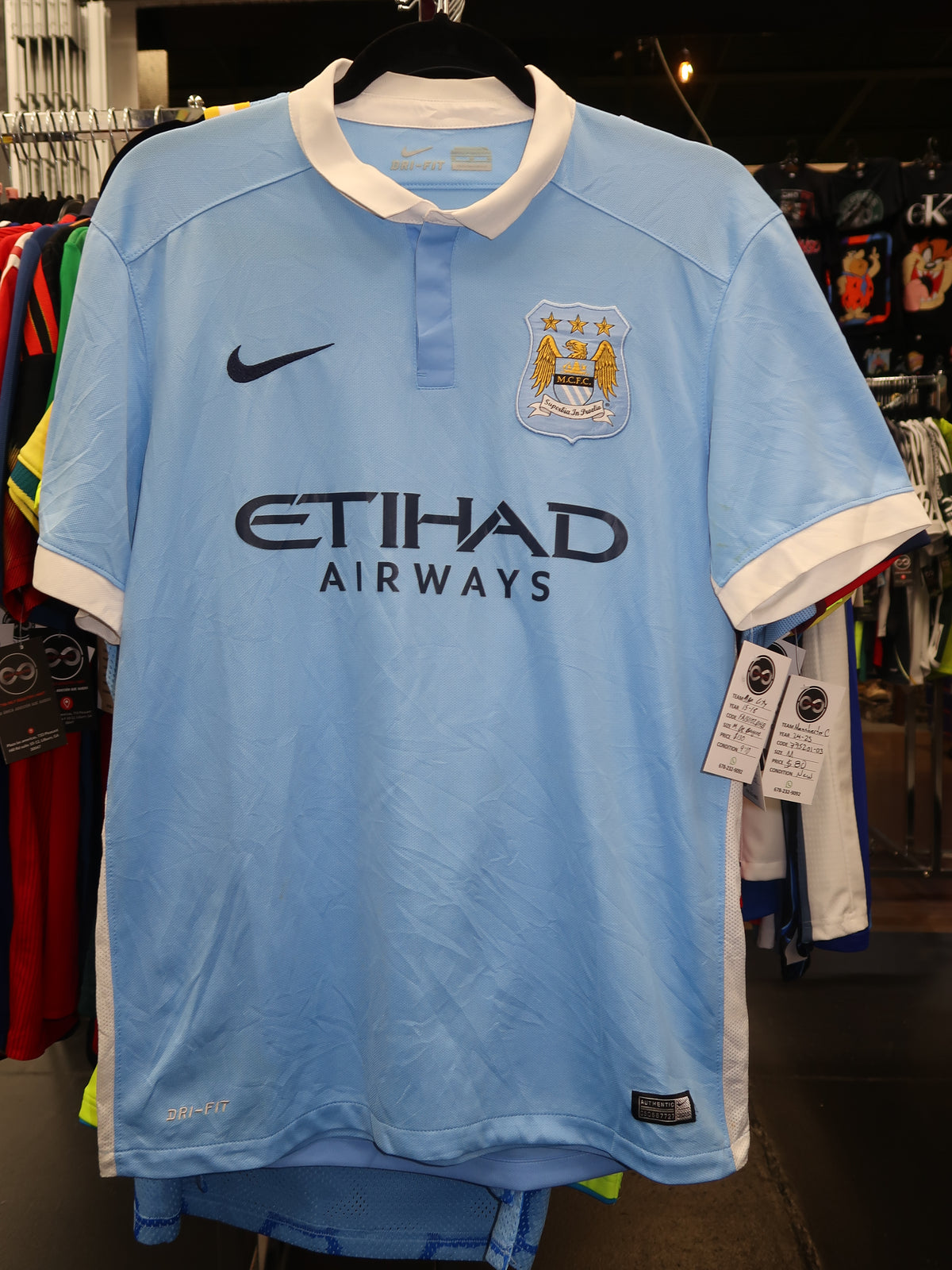 2015-16 Manchester City De Bruyne 17 Home Jersey M 9/10