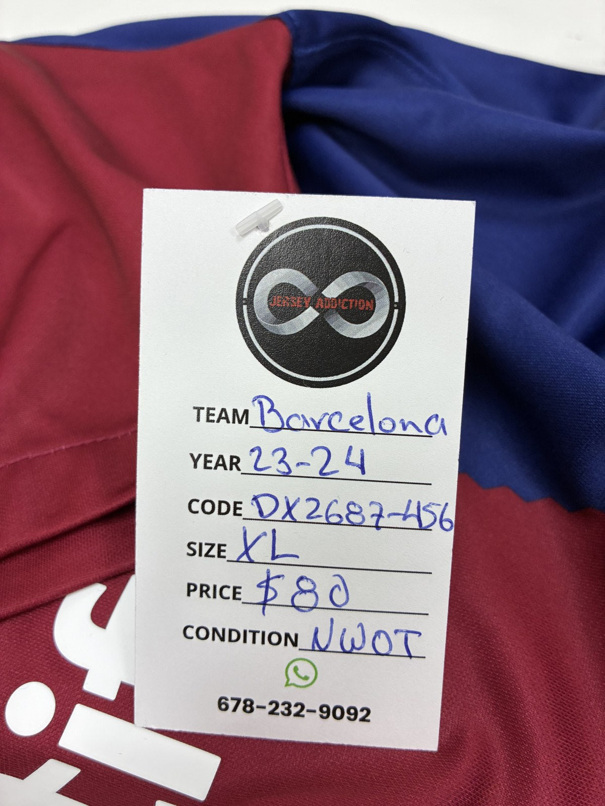 2015-16 Barcelona Away Jersey X-Large