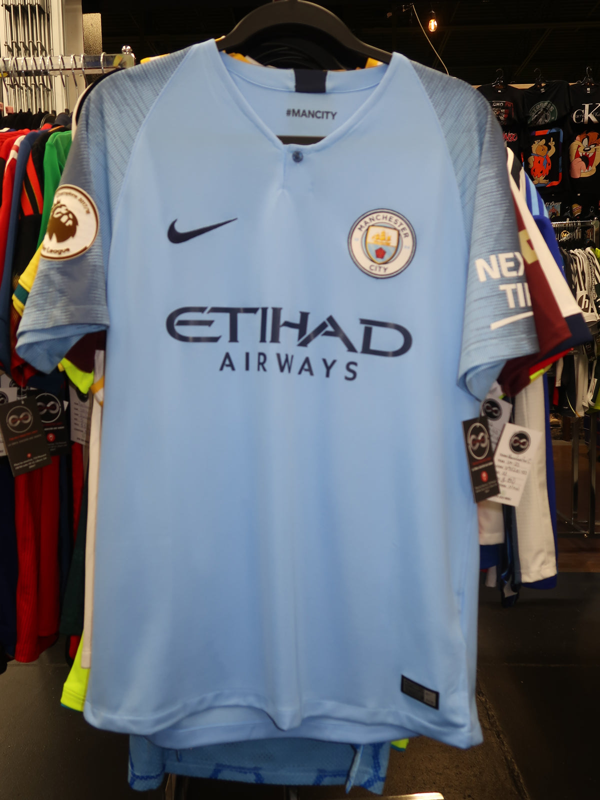 2018-19 Manchester City Aguero 10 Home Jersey M 10/10
