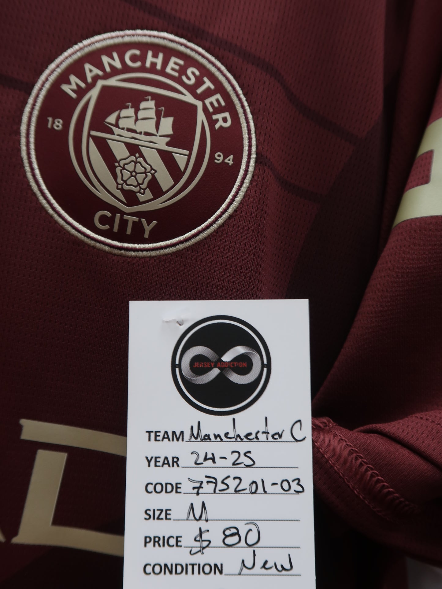 2024-25 Manchester City Third Jersey M New