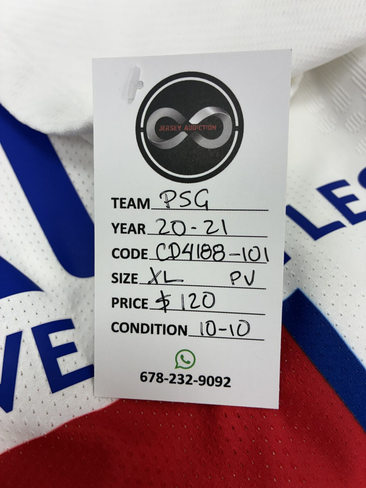 2021-22 Paris Saint-Germain Third Jersey X-Large