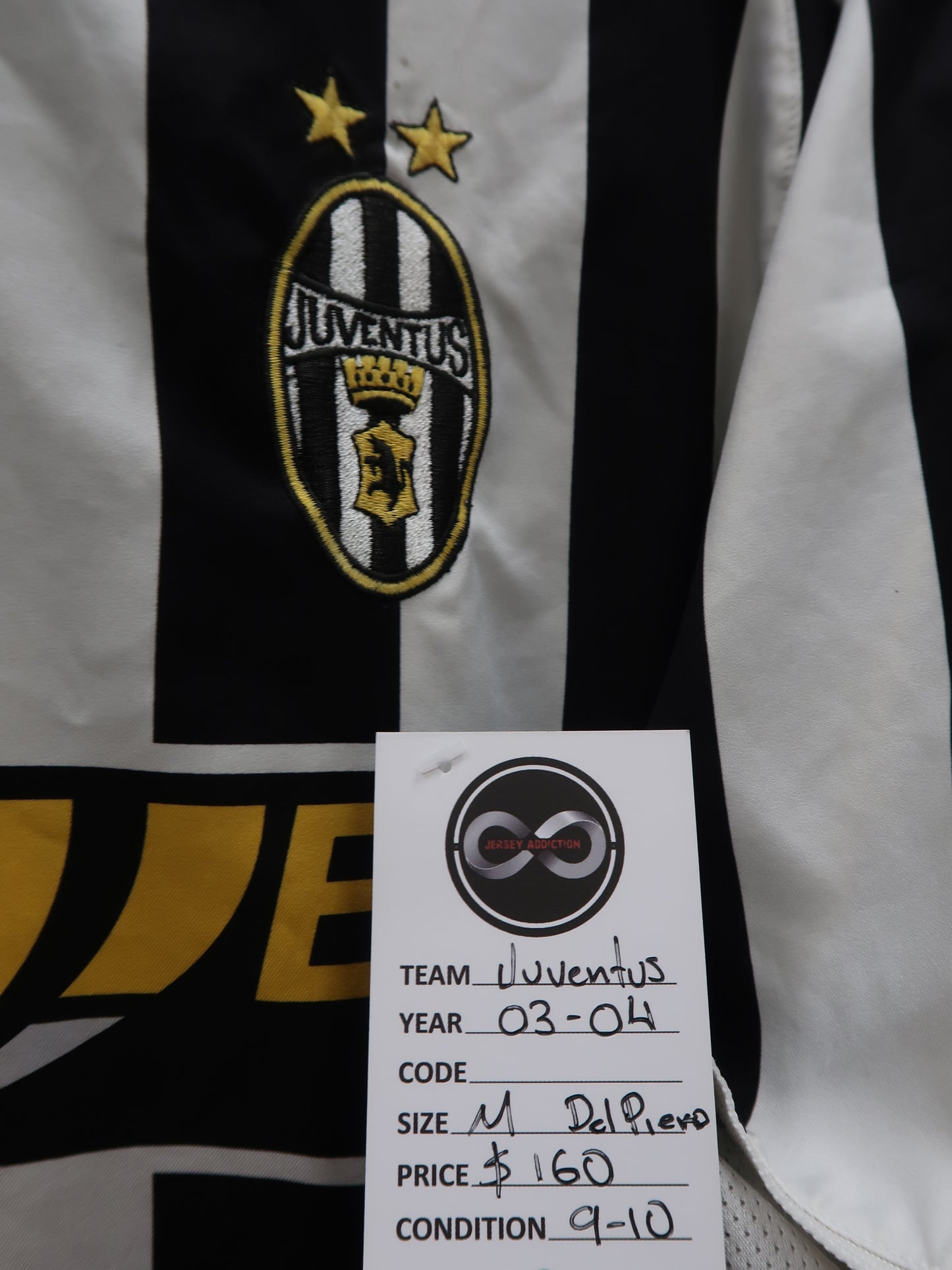 2003-04 Juventus Del Piero 10 Home Jersey M 9/10
