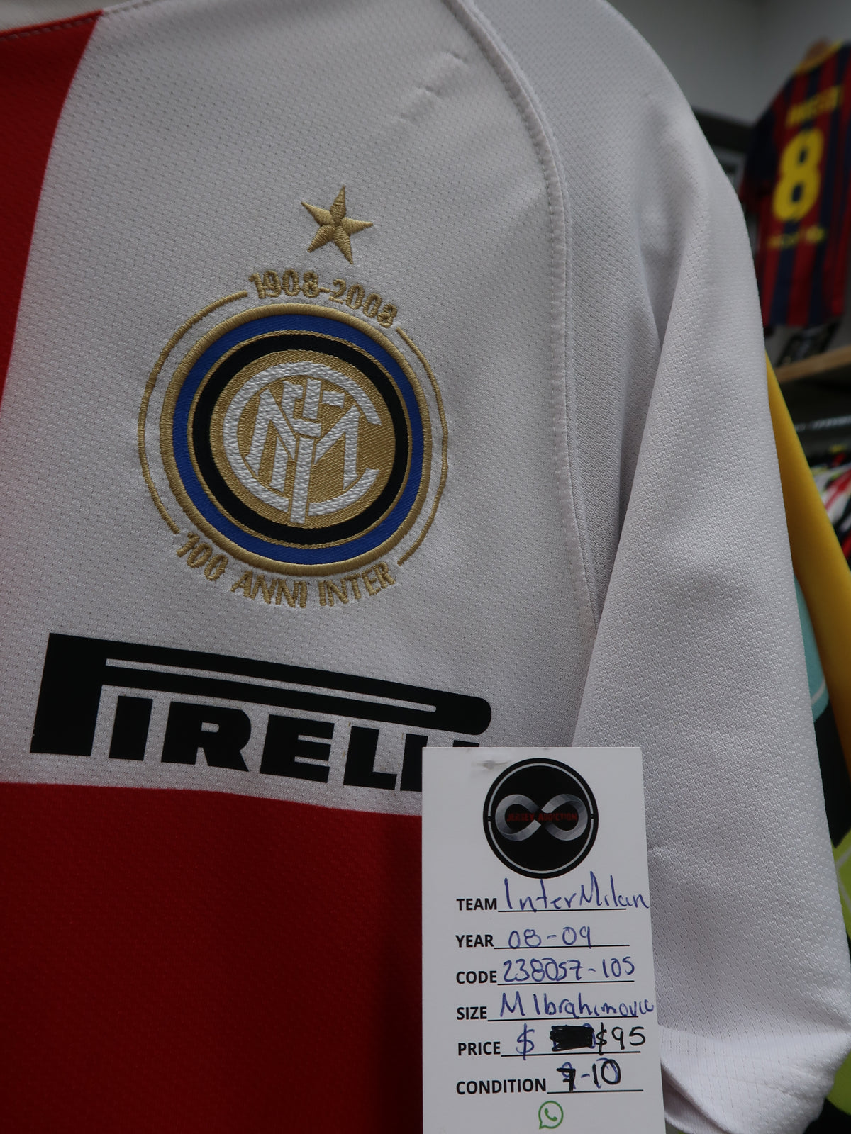 2008-09 Inter Milan Ibrahimović 8 Home Jersey M 9/10