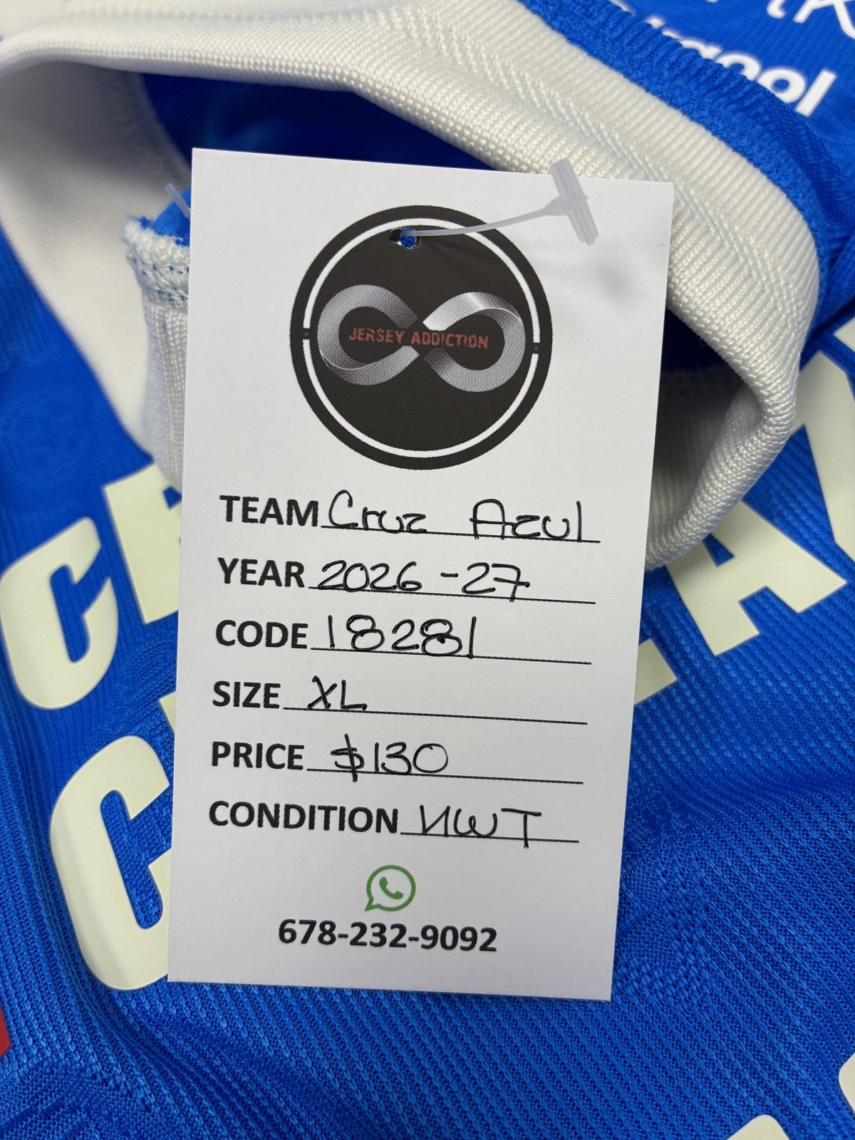 2026-27 Cruz Azul 95th Anniversary Special Edition Jersey X-Large