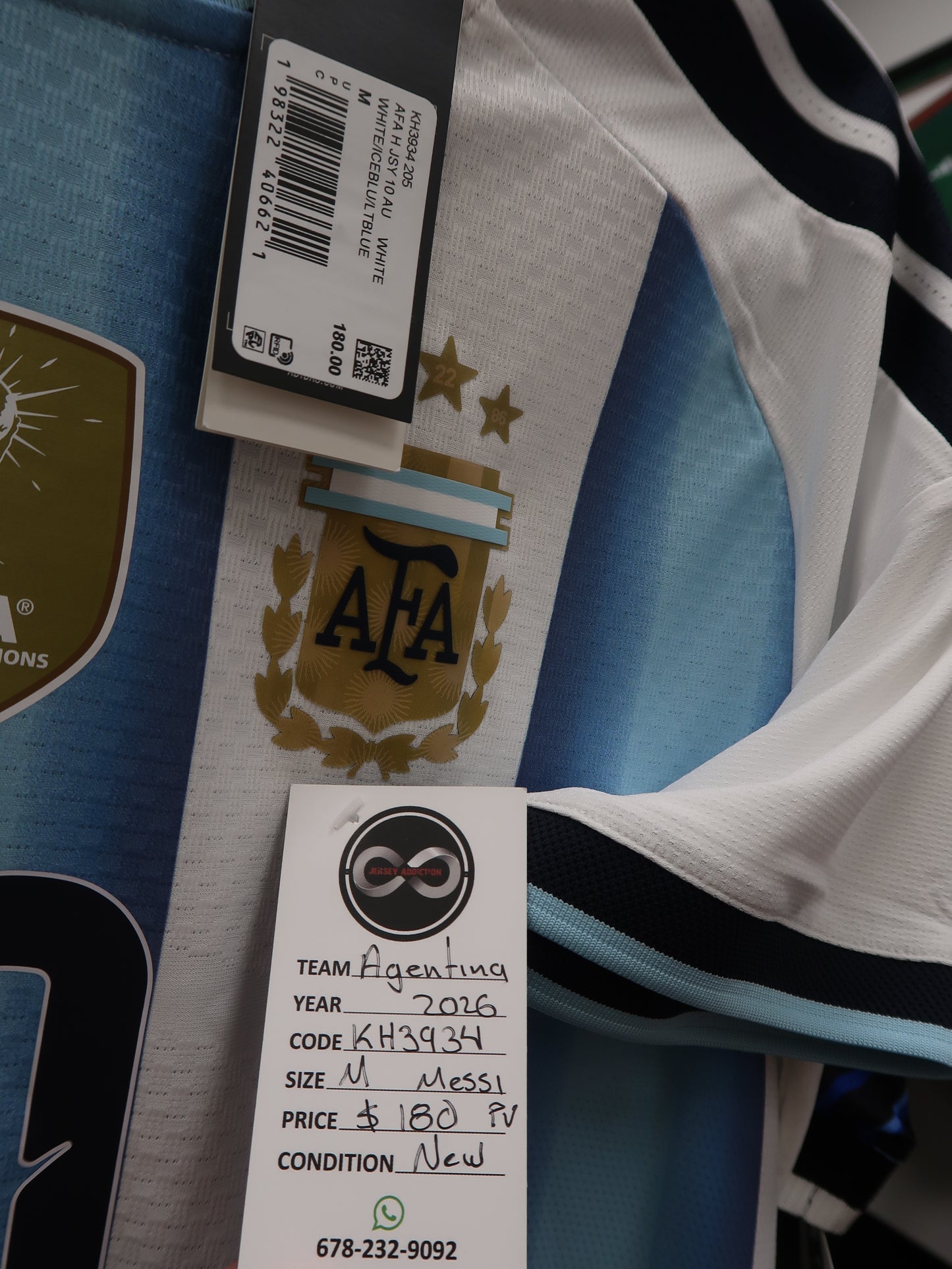 2026 Argentina Messi 10 Home Jersey M New