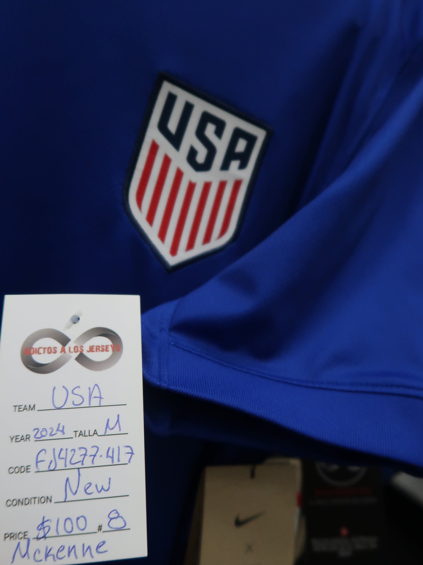 2024 USA McKennie 8 Away Jersey tag