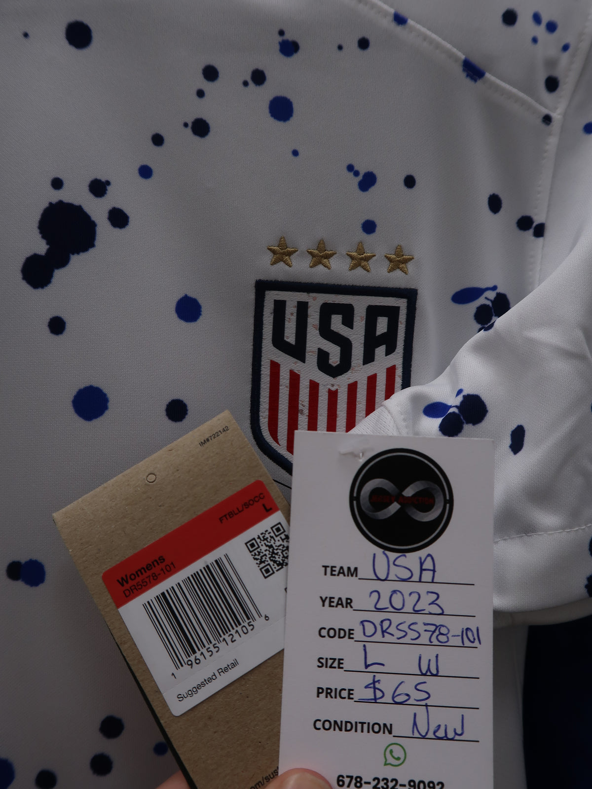 2023 USA Women's Home Jersey tag