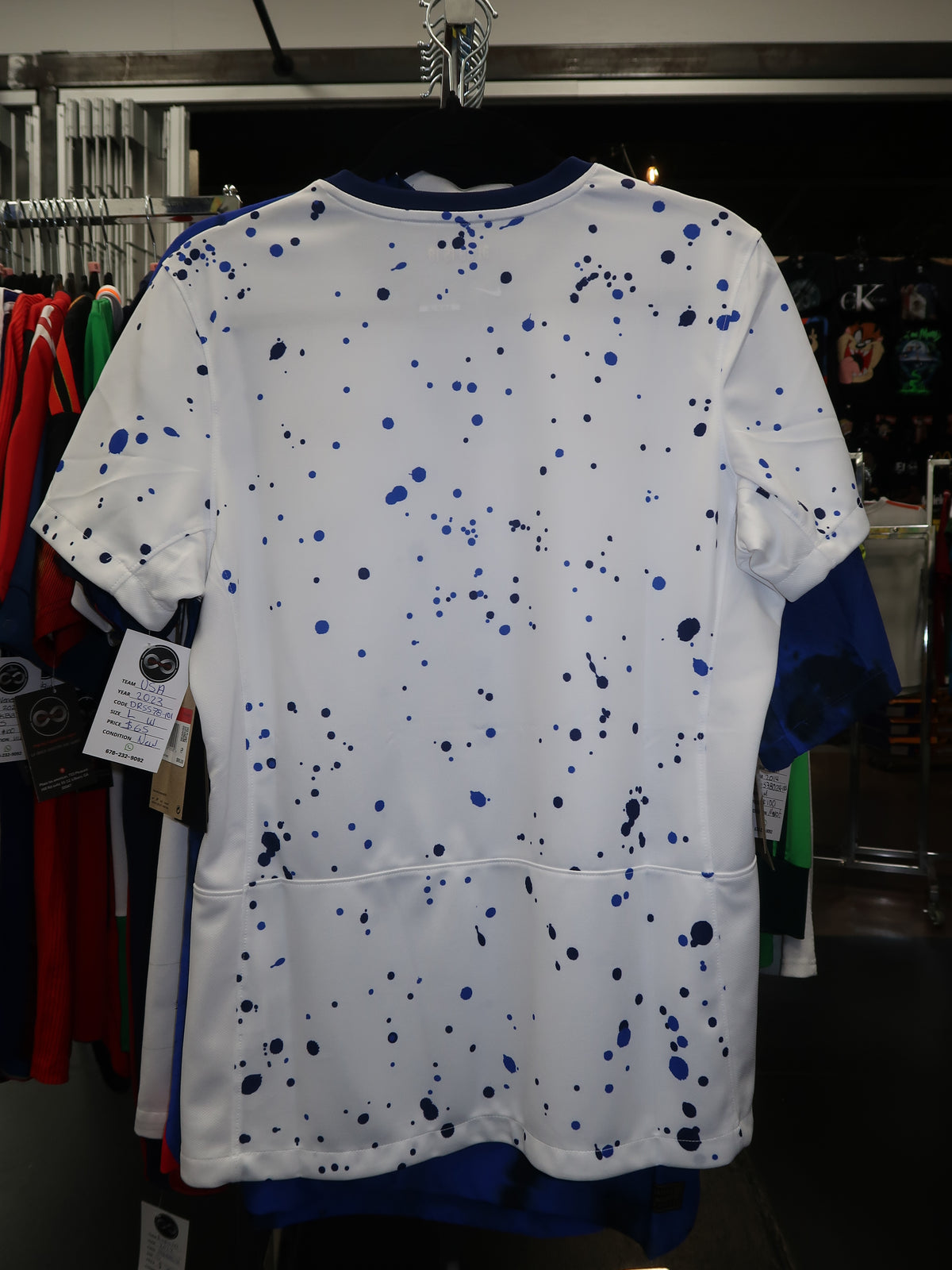 2023 USA Women's Home Jersey back