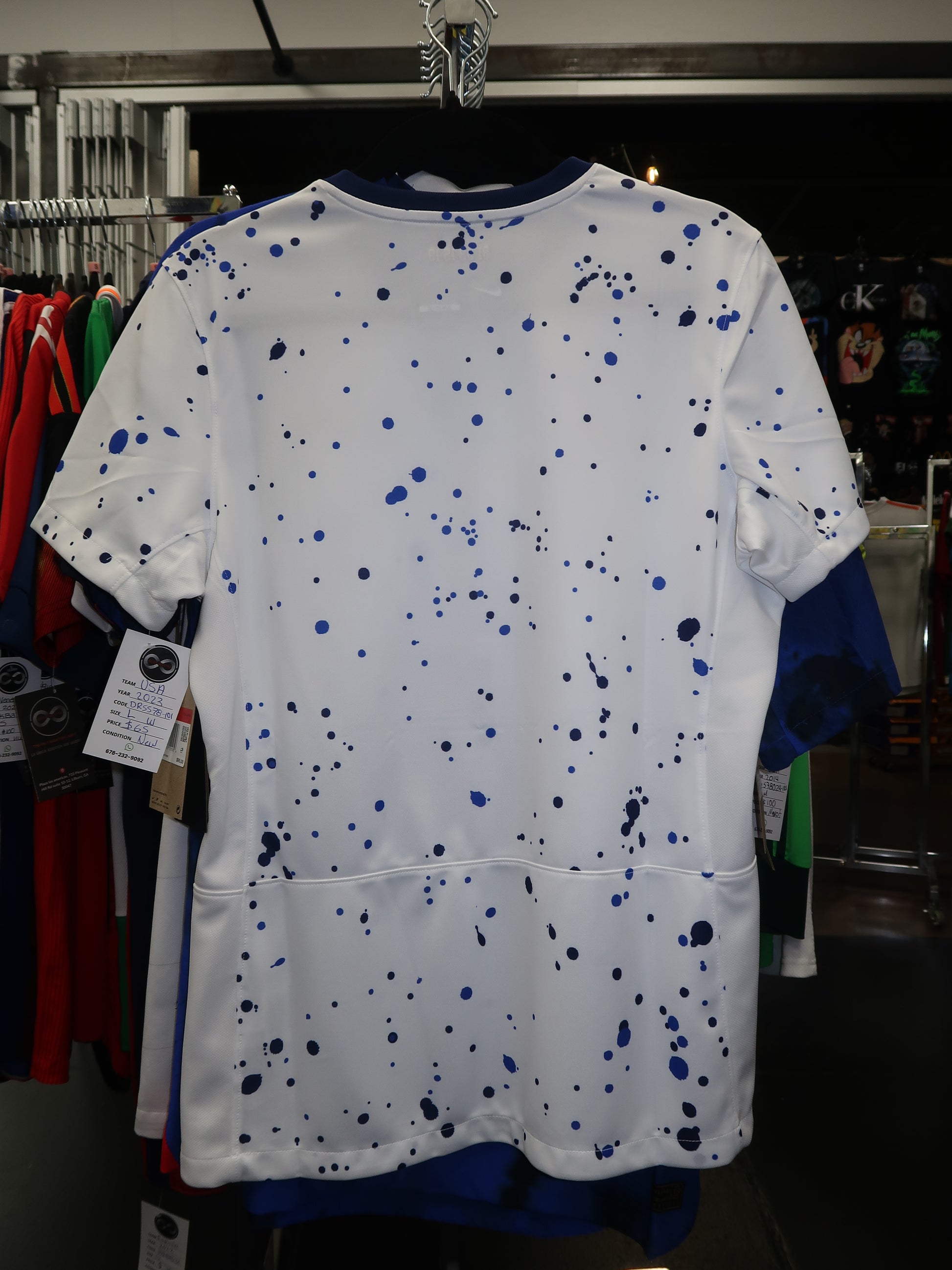 2023 USA Women's Home Jersey back